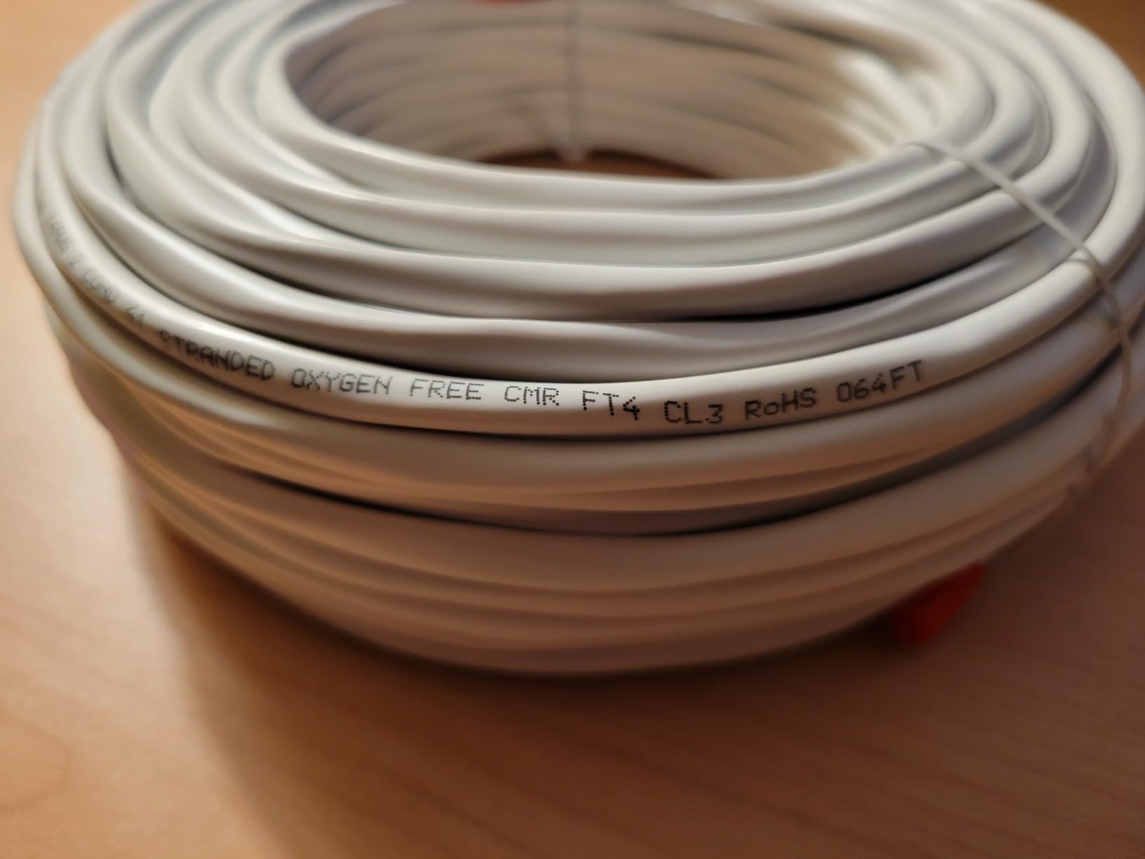 14AWG 2Conductor Speaker Wire 200Feet White 99.9% Oxygen Free Copper ETL Listed & CL3 Indoor Speaker Cable customer photo 2