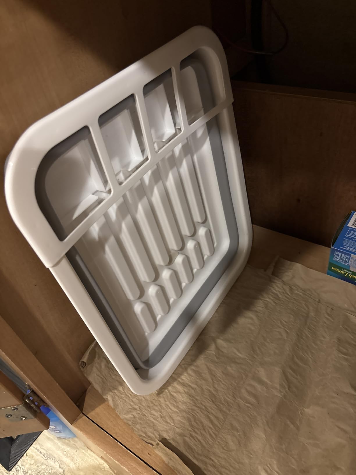 THANSTAR Collapsible Dish Drying Rack Portable Dinnerware Drainer Organizer for Kitchen RV Campers Travel Trailer Space Saving Kitchen Storage Tray customer photo 2