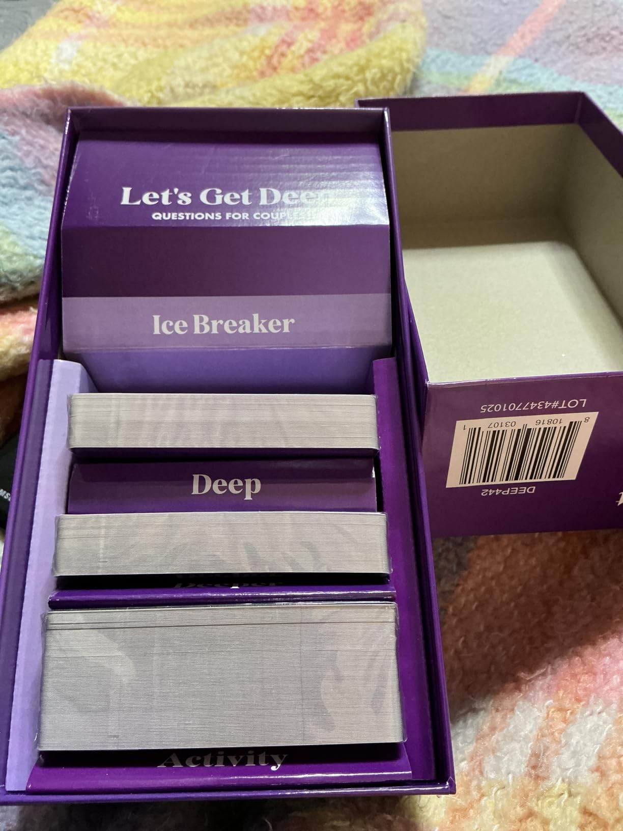 Let's Get Deep, A Question Card Game for Couples by Relatable | Great for Date Night Ideas, Couples Gifts, and Long Distance Relationship Games, Includes 200 Cards customer photo 2