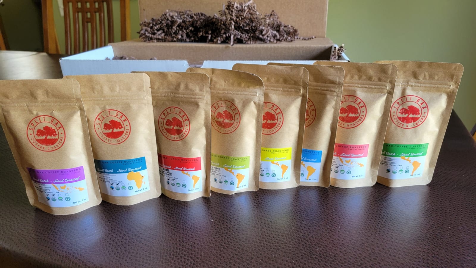 Coffee Gift Box Set 8 Assorted Coffees 2oz plus 1 French Press Glass Coffee Maker. Amazing coffees from all over the world. customer photo 2