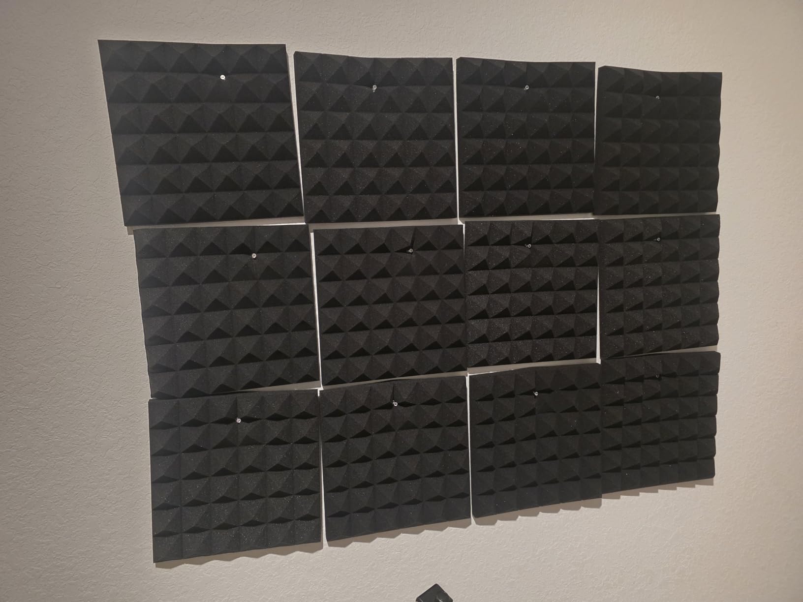 24 Pack 2” Thick Pyramid Acoustic Foam, Sound Proof Foam Panels for Walls customer photo 2