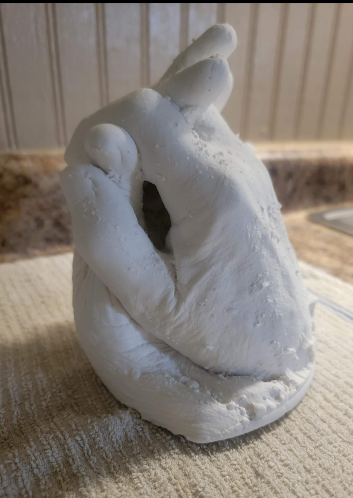 Hula Home Hand Casting Kit for Couples or Family with Mounting Plaque | Anniversary DIY Gifts Her & Him, Keepsake Sculpture Wedding Kids customer photo 2