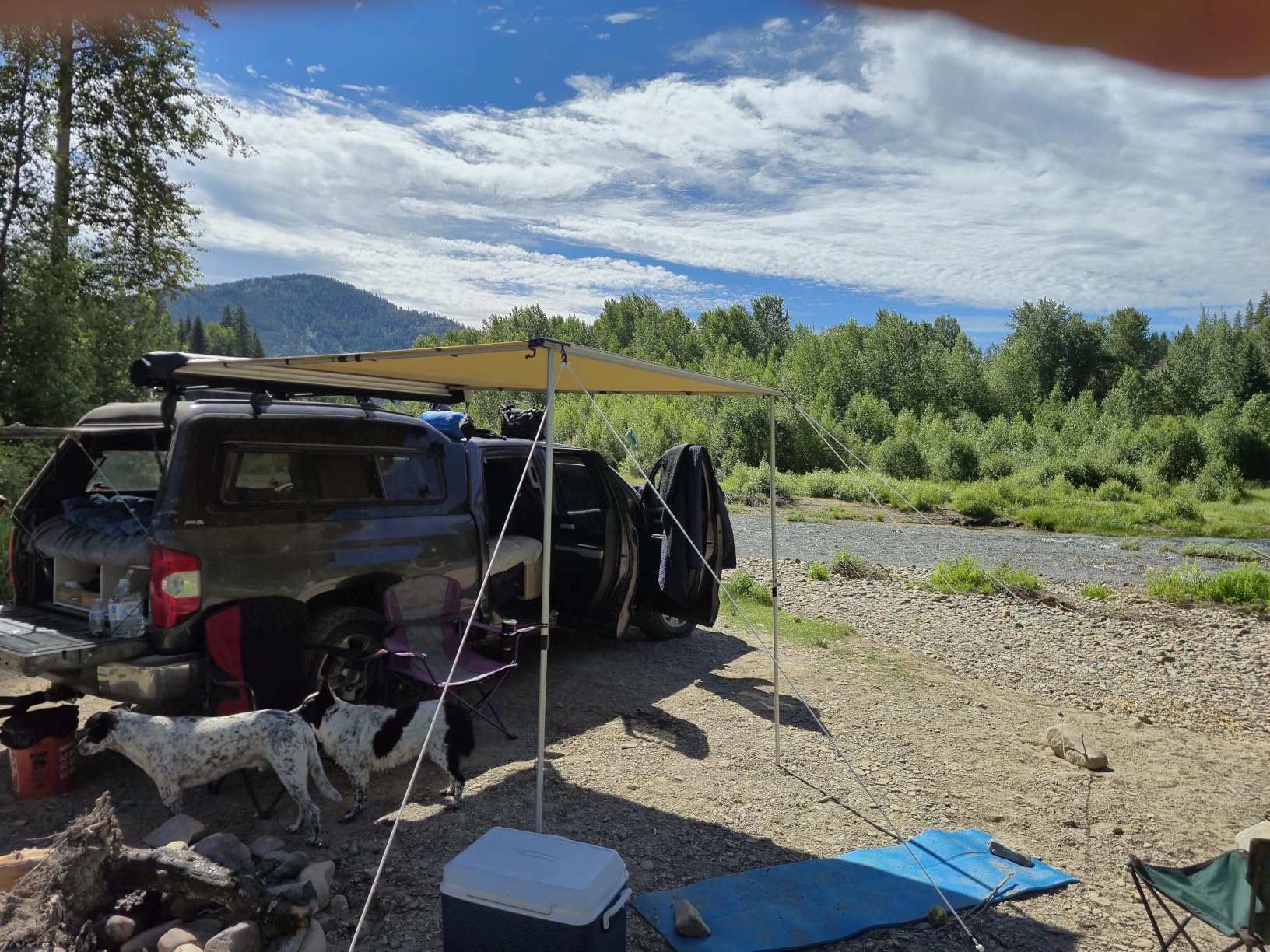 Timber Ridge Car Awning Camper Awning 8.2X6.5ft, Waterproof PU10000mm UV50+ Rooftop Overland Camping, Retractable Side Tent Shade customer photo 1