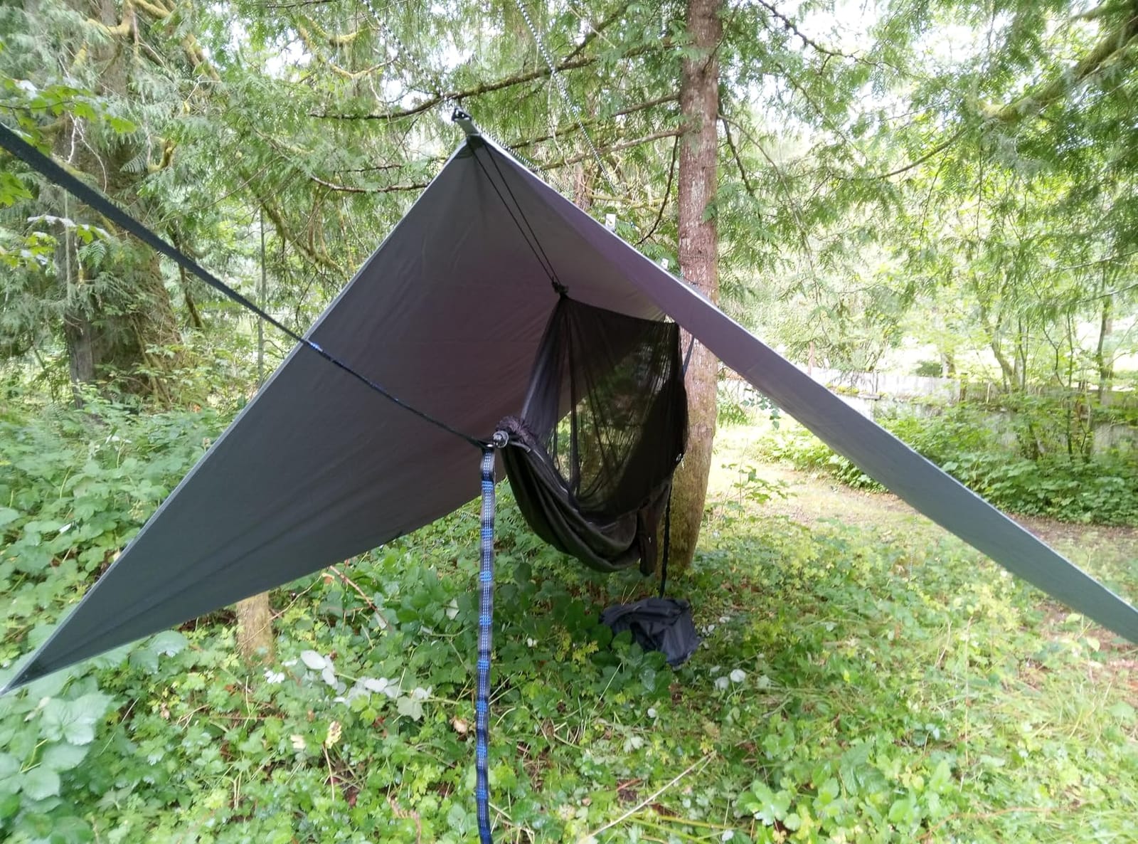 Sunyear Hammock Camping with Rain Fly Tarp and Net, Portable Camping Hammock Double Tree Hammock Outdoor Indoor Backpacking Travel & Survival, 2 Tree Straps, 100% Waterproof Green Bundle customer photo 2
