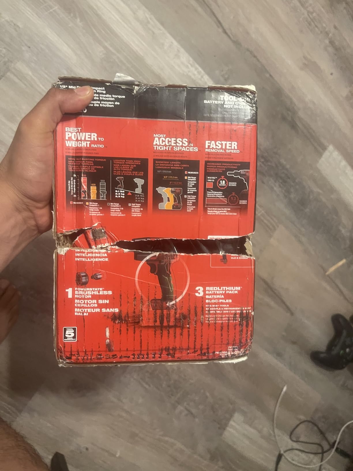 Milwaukee 2962-20 M18 18V Fuel 1/2