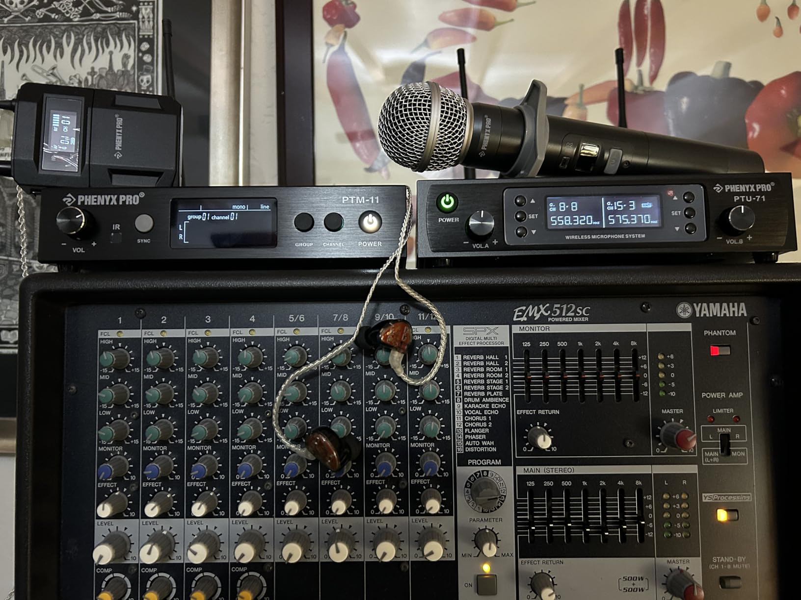 Phenyx Pro UHF Mono Wireless in-Ear Monitor System, Metal Wireless IEM System, Bodypack Receiver, 50 Adjustable Frequencies, Separate Outputs, 164ft Operation, Suitable for Band and Studio (PTM-11) customer photo 2