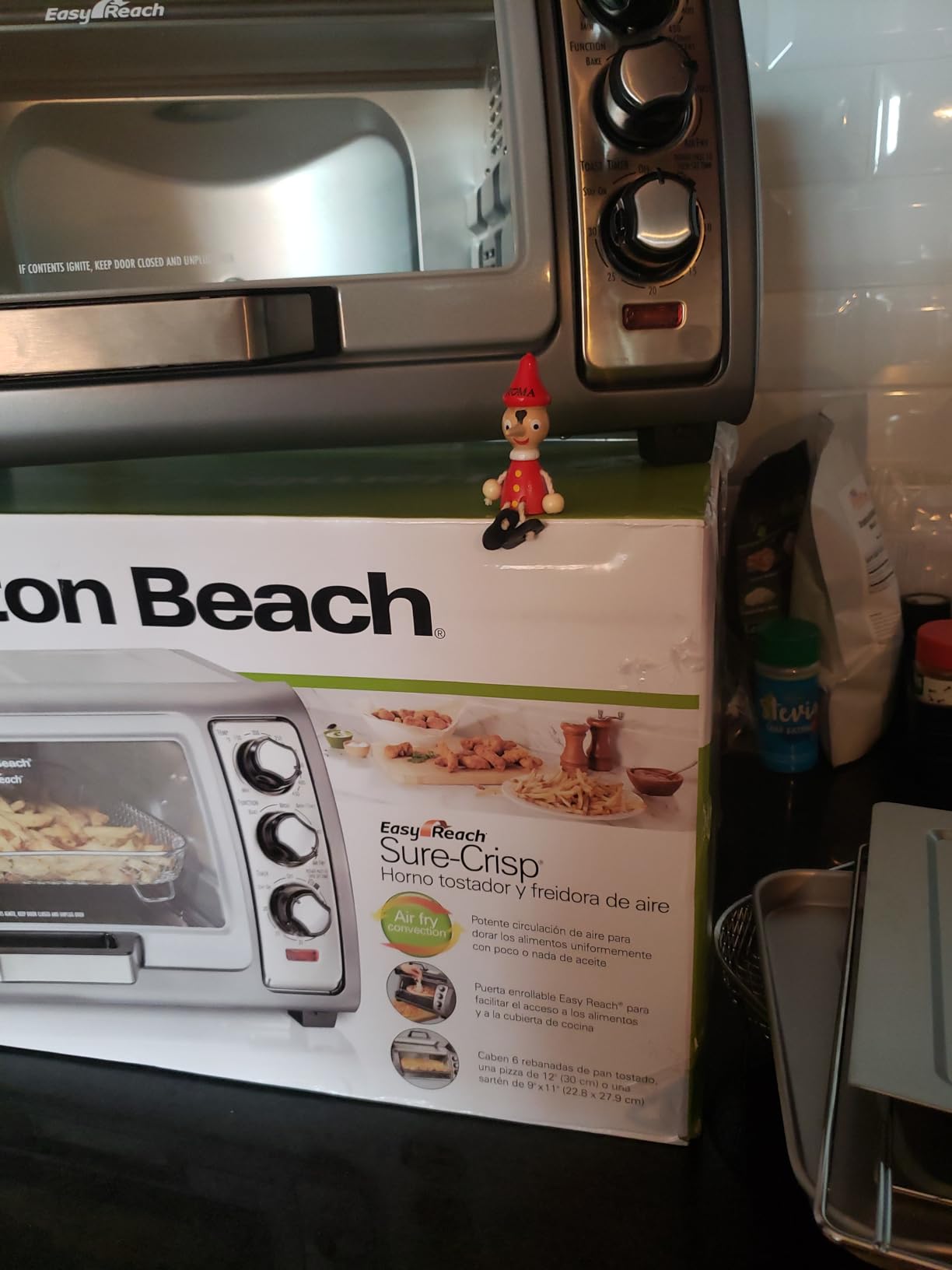 Hamilton Beach Air Fryer Toaster Oven Combo, Stainless Steel | Large Capacity, Fits 6 Slices or 12