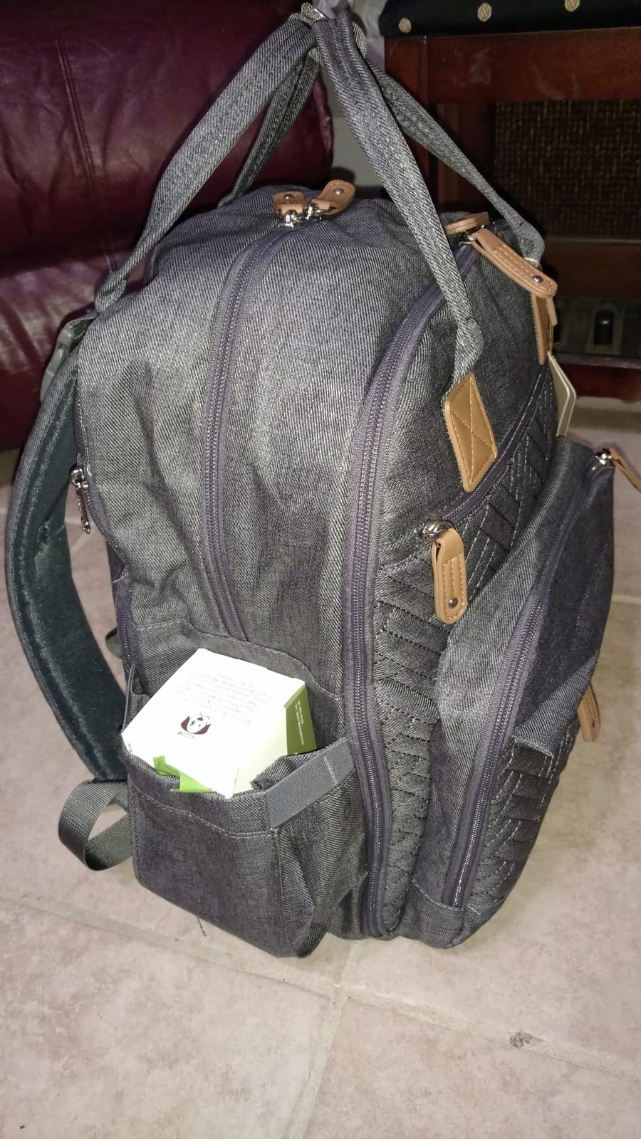 iniuniu Baby Diaper Bag Backpack, 4 in 1 kit Large Capacity Travel Backpack | Waterproof Backpack for Moms Dads,Travel Backpack with Pouch,Washable Changing Pad, Baby Essentials customer photo 1