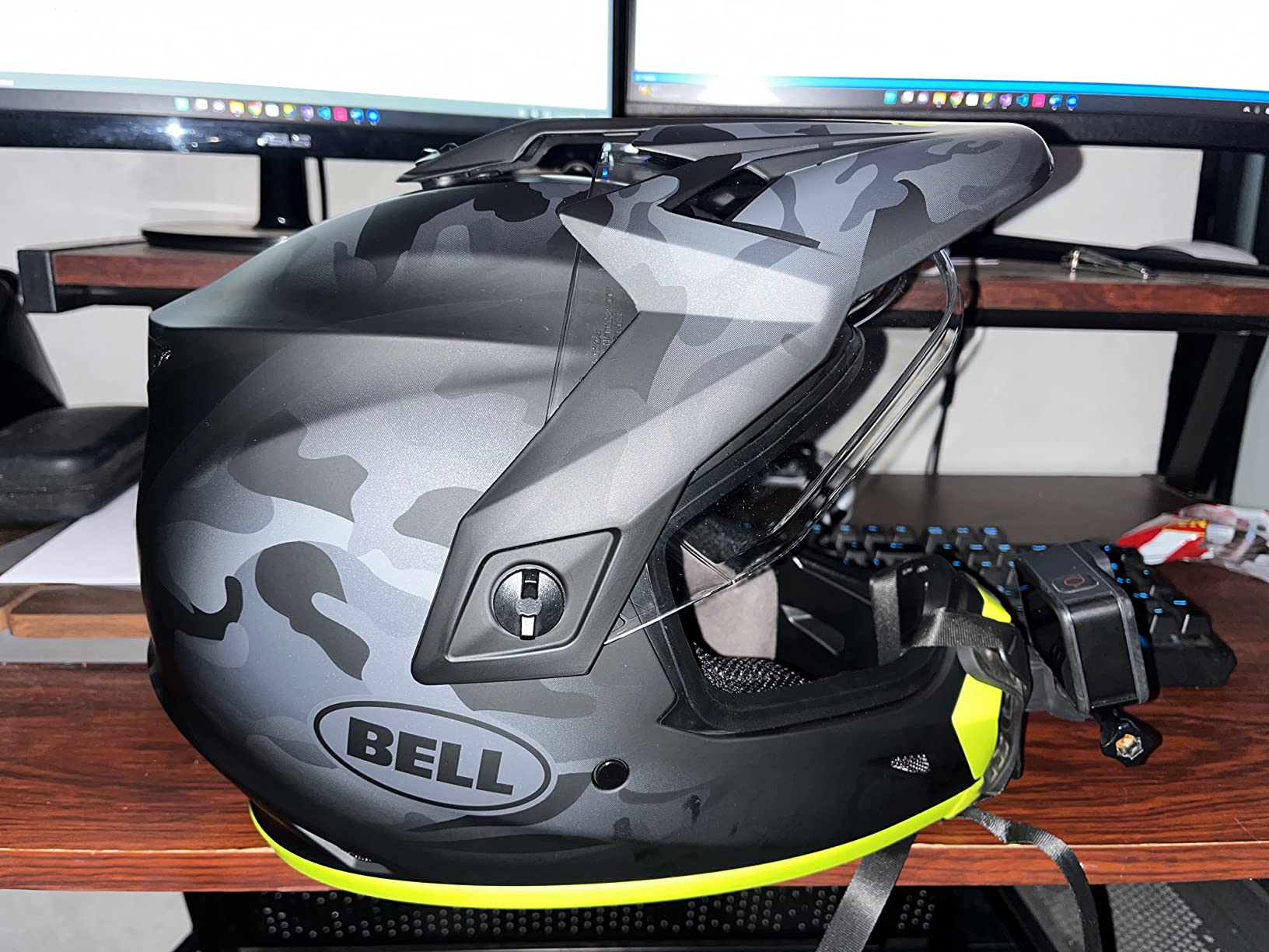 Bell MX-9 Adventure MIPS Dual Sport Helmet | Dual sport adventure helmet with MIPS, flip up anti-fog shield with goggle room, removable visor, Bluetooth speaker pockets customer photo 2