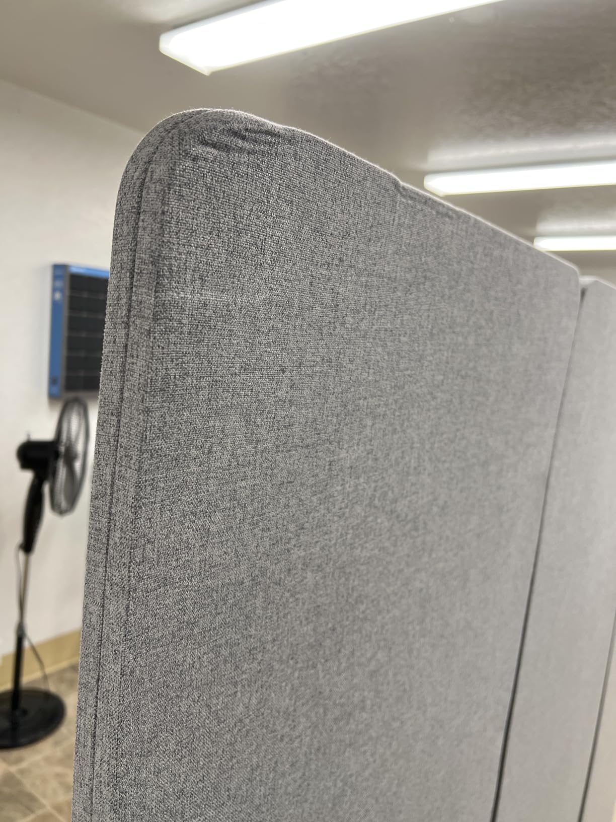 VIVO Gray Freestanding 24 x 66 inch Privacy Panel, PP-1-T024G | Cubicle Divider, Acoustic Wall Partition, Single 24 inch Panel with 2-Sided Zipper Attachment System customer photo 2