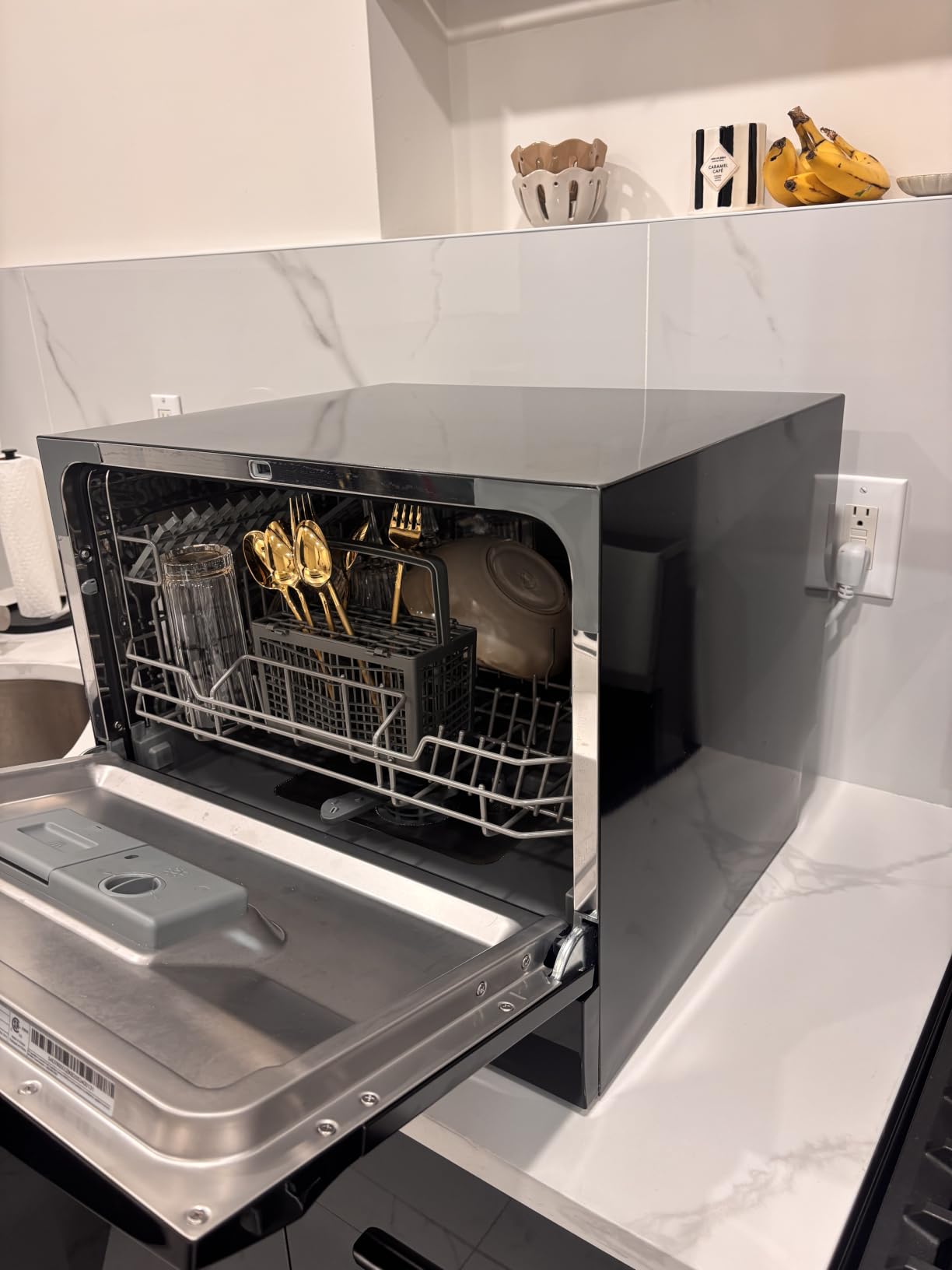 COMFEE Countertop Dishwasher Portable, 6 Place Settings, Energy Star | 8 Washing Programs for RVs, Dorm & Apartment, Speed, Baby-Care, ECO & Glass, Quiet, White, Space-saving Design customer photo 2
