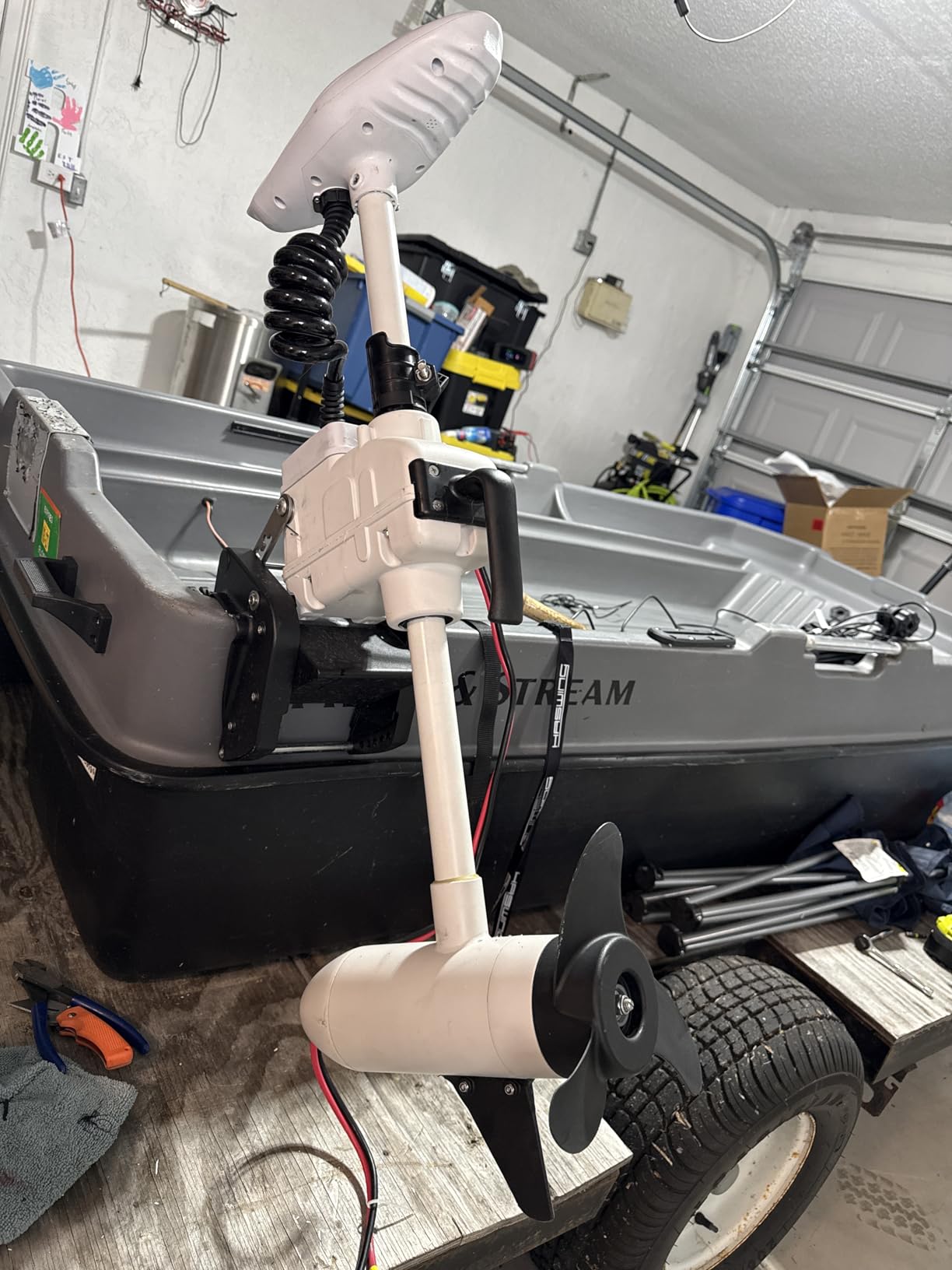 AQUOS Haswing Transom Trolling Motor 12V 55lbs 26in with Wireless Remote, Fresh & Saltwater Ready customer photo 1