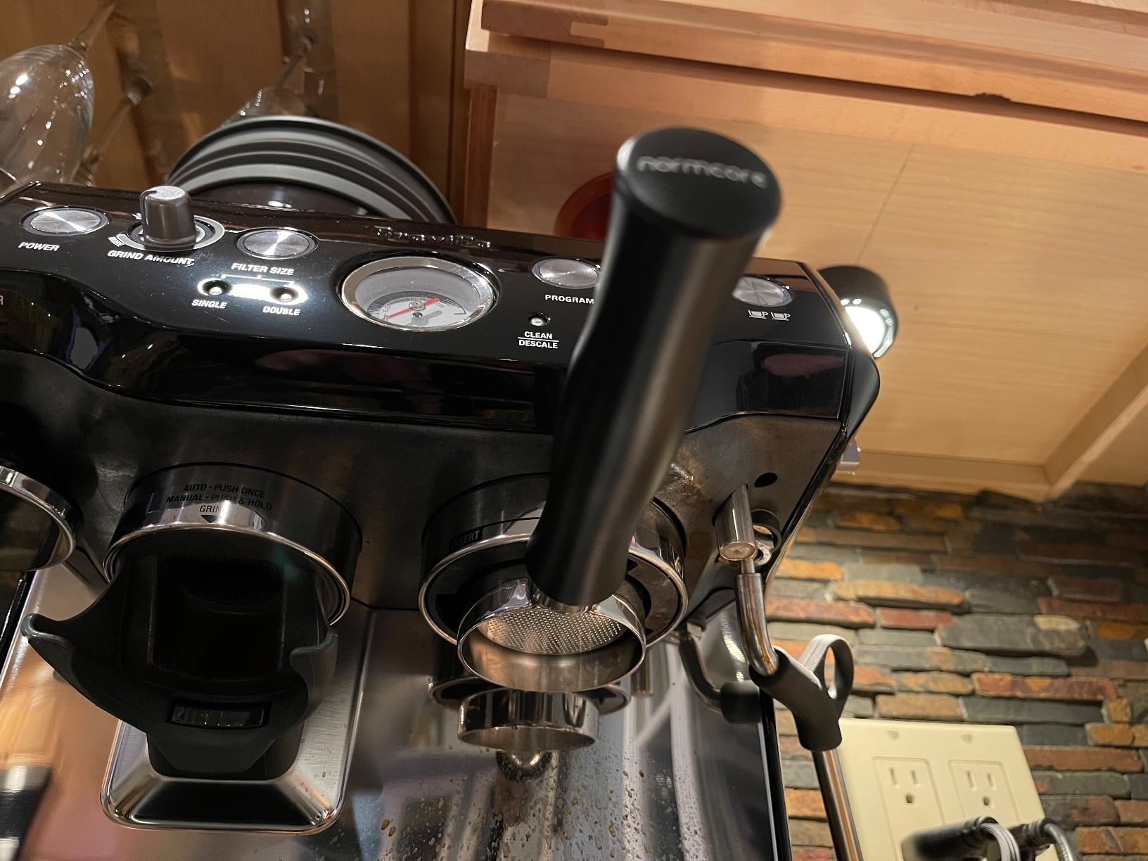 Normcore 54mm Bottomless Portafilter, Naked Portafilter Fits Breville Sage Barista Express Machines, 18g Filter Basket Included customer photo 2
