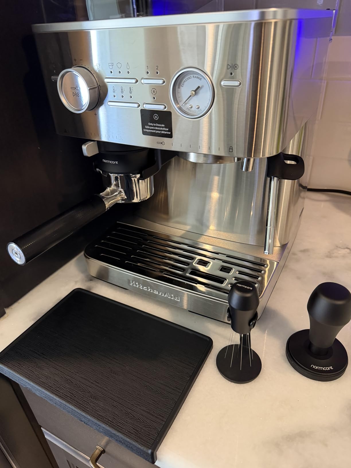 Normcore Espresso Tamping Mat I Food Safe Rubber Coffee Tamper Mat I Portafilter Mat For Baristas I Coffee Tamp Mat I Waterproof, Heat Resistant Tamping Pad and Tamp Station customer photo 2