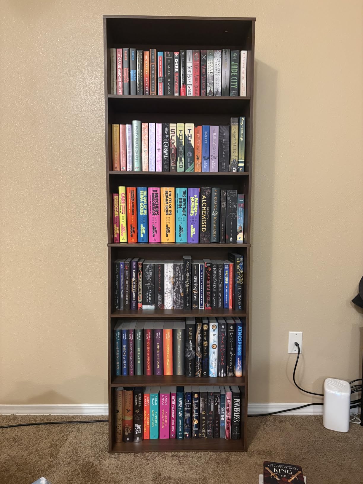 IRONCK Industrial Bookshelves and Bookcases Floor Standing 6 Shelf Display Storage Shelves 70 in Tall Bookcase Home Decor Furniture for Home Office, Living Room, Bed Room, Vintage Brown customer photo 2