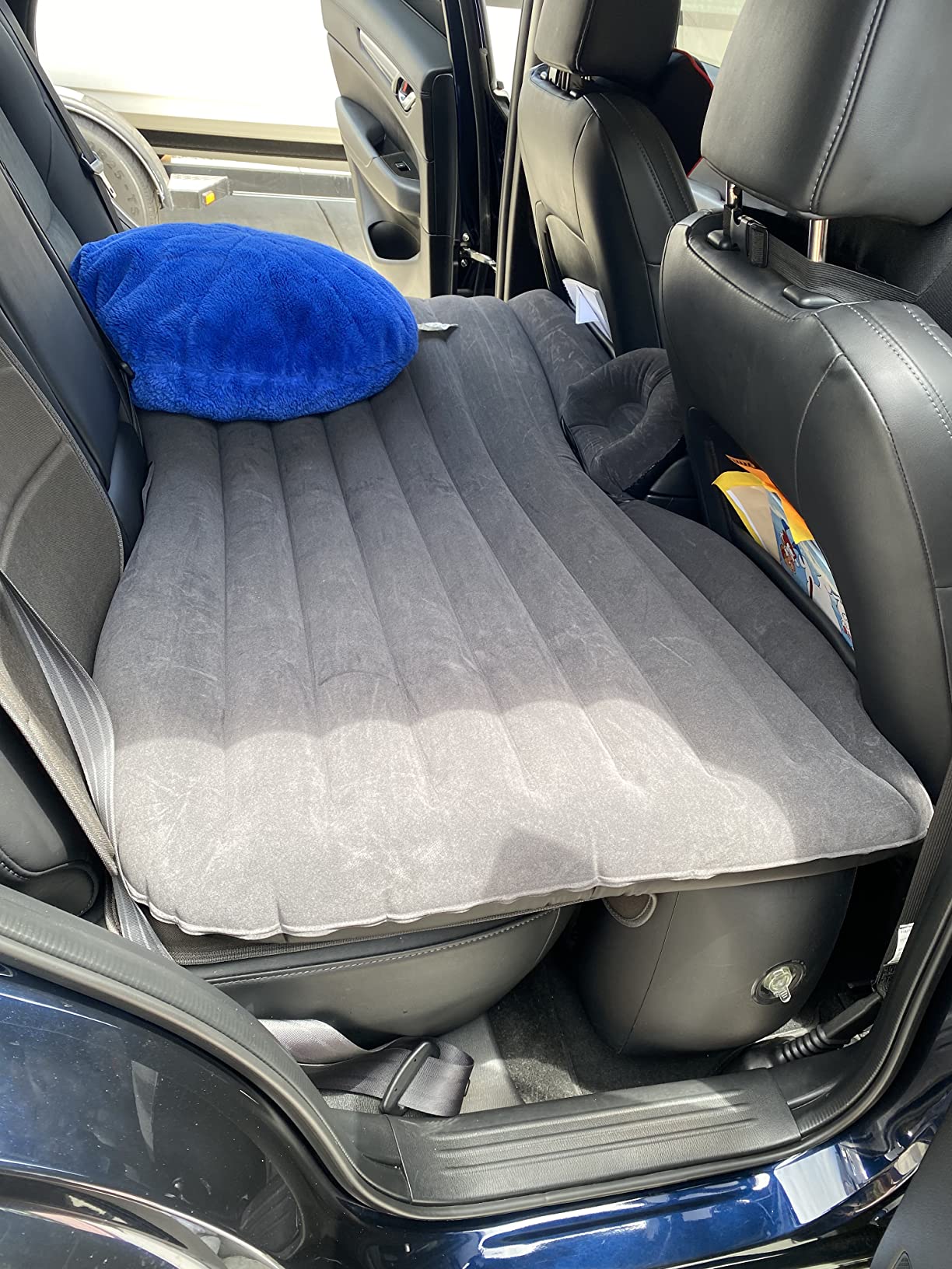 Car Bed,Camping Mattress for Car,Travel Sleeping Bed Inflatable Mattress | Fits Most Car Models,Camping,Travel,Outdoor Necessities,with 2 Pillows,Portable,Lightweight Folded, Easy to Carry,Black customer photo 1