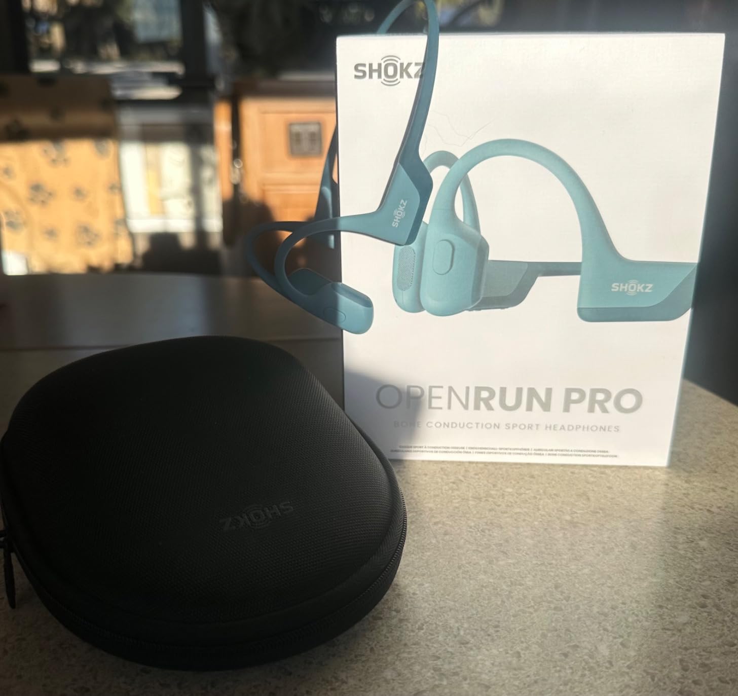 SHOKZ OpenRun Pro - Open-Ear Bluetooth Bone Conduction Sport Headphones - Sweat Resistant Wireless Earphones for Workouts and Running with Premium Deep Base - Built-in Mic | Bundle with Hair Band; Deep Bass; Open ear comfort; Secure fit; Sweat Resistant; 10H battery; Running/Cycling/Hiking customer photo 1