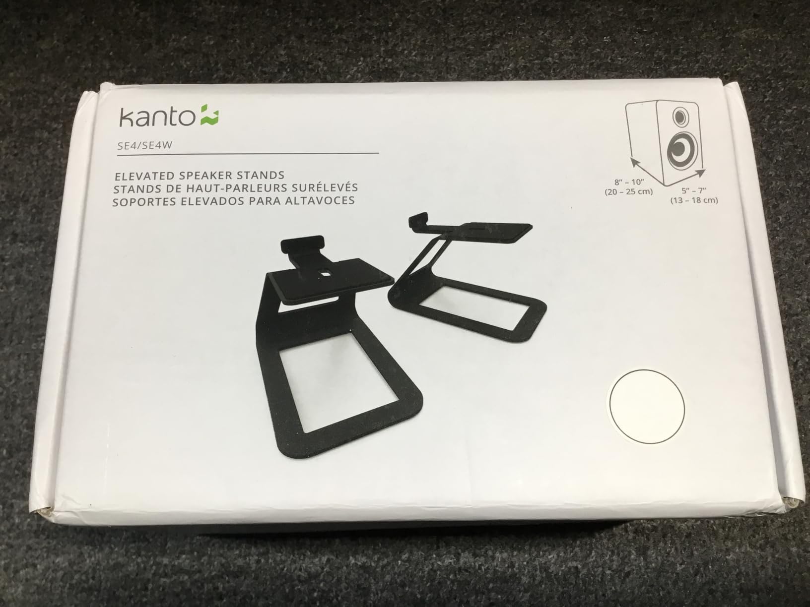 Kanto SE2 Elevated Desktop Speaker Stands for Small Speakers & Compact 2