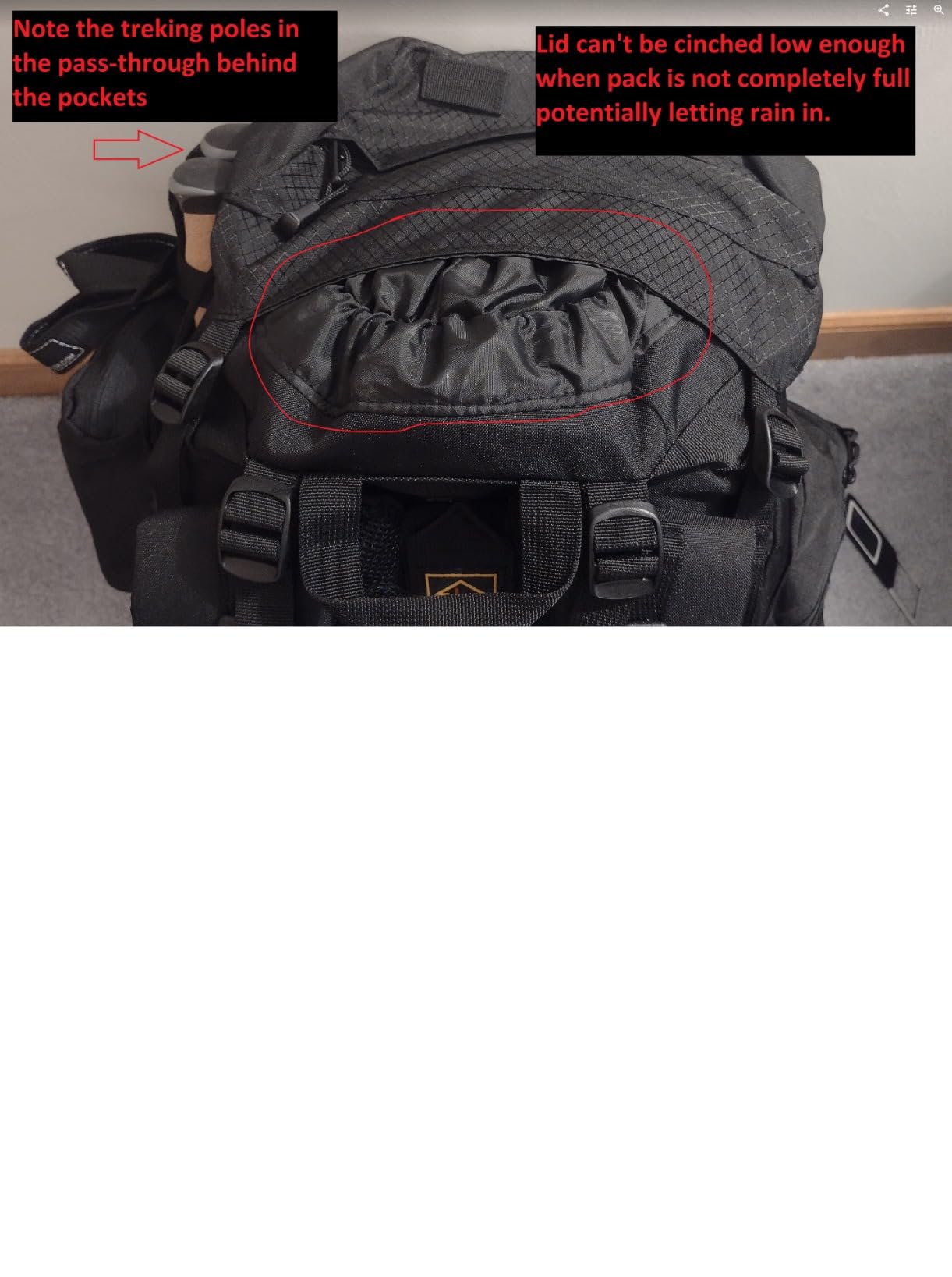 Teton 65L Explorer Internal Frame Backpack for Hiking, Camping, Backpacking, Rain Cover Included, Black customer photo 1