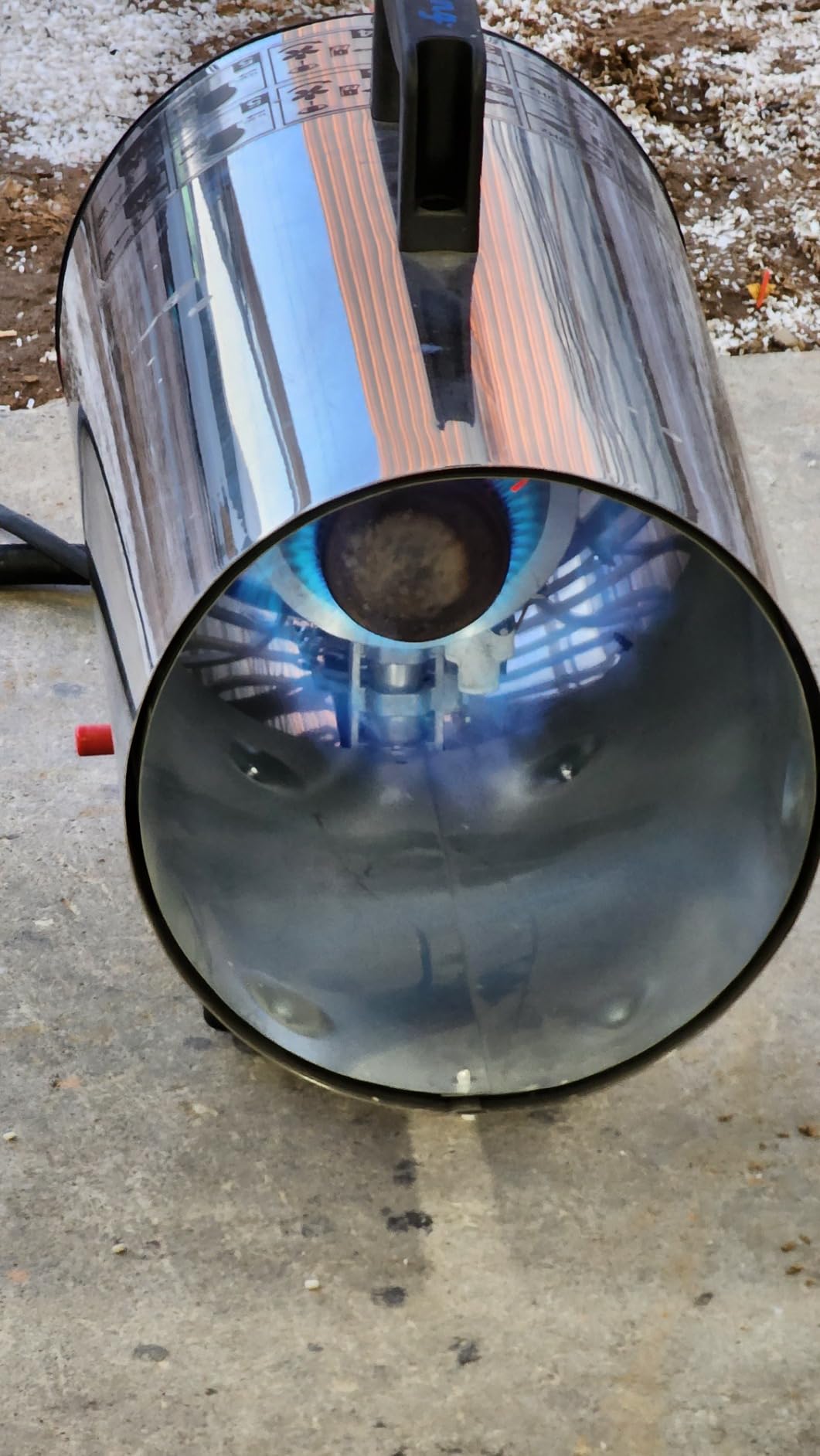 Flame King 60,000 BTU Portable Propane Forced Air Heater Outdoor Great for Jobsite, Construction, Garage, Patio, Stainless Steel customer photo 1