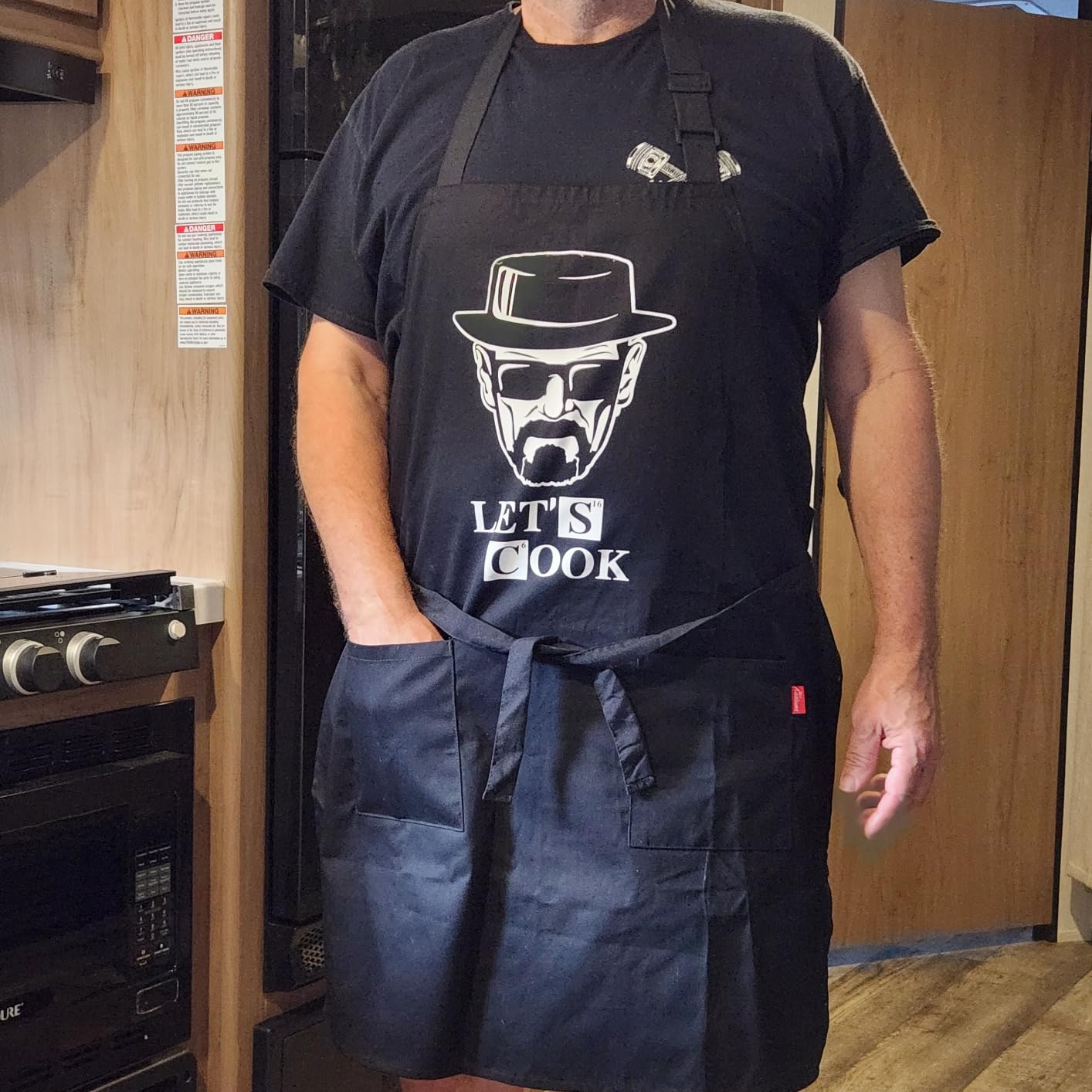 Kaidouma Funny Grill Aprons for Men Dad - Chef Cooking Grilling BBQ Apron | The Grillfather, Cotton, Adjustable, 2 Pockets, 40