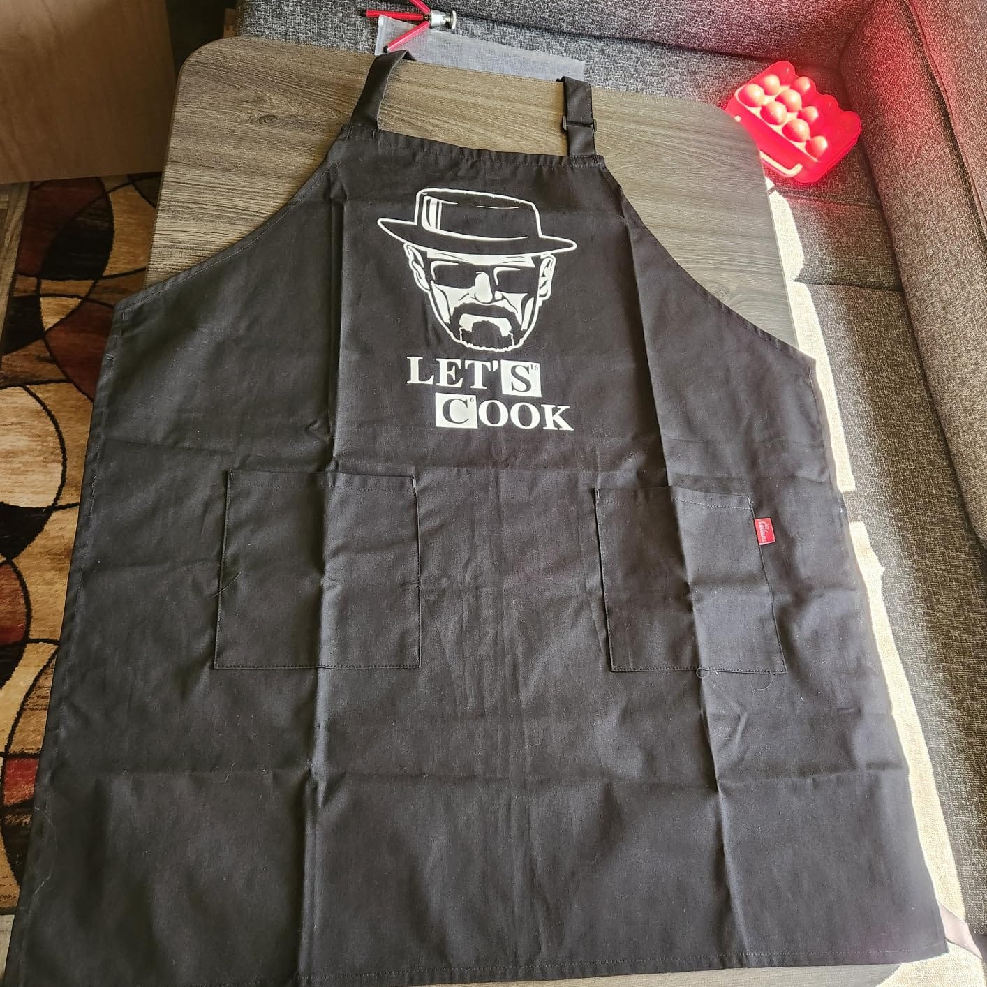 Kaidouma Funny Grill Aprons for Men Dad - Chef Cooking Grilling BBQ Apron | The Grillfather, Cotton, Adjustable, 2 Pockets, 40
