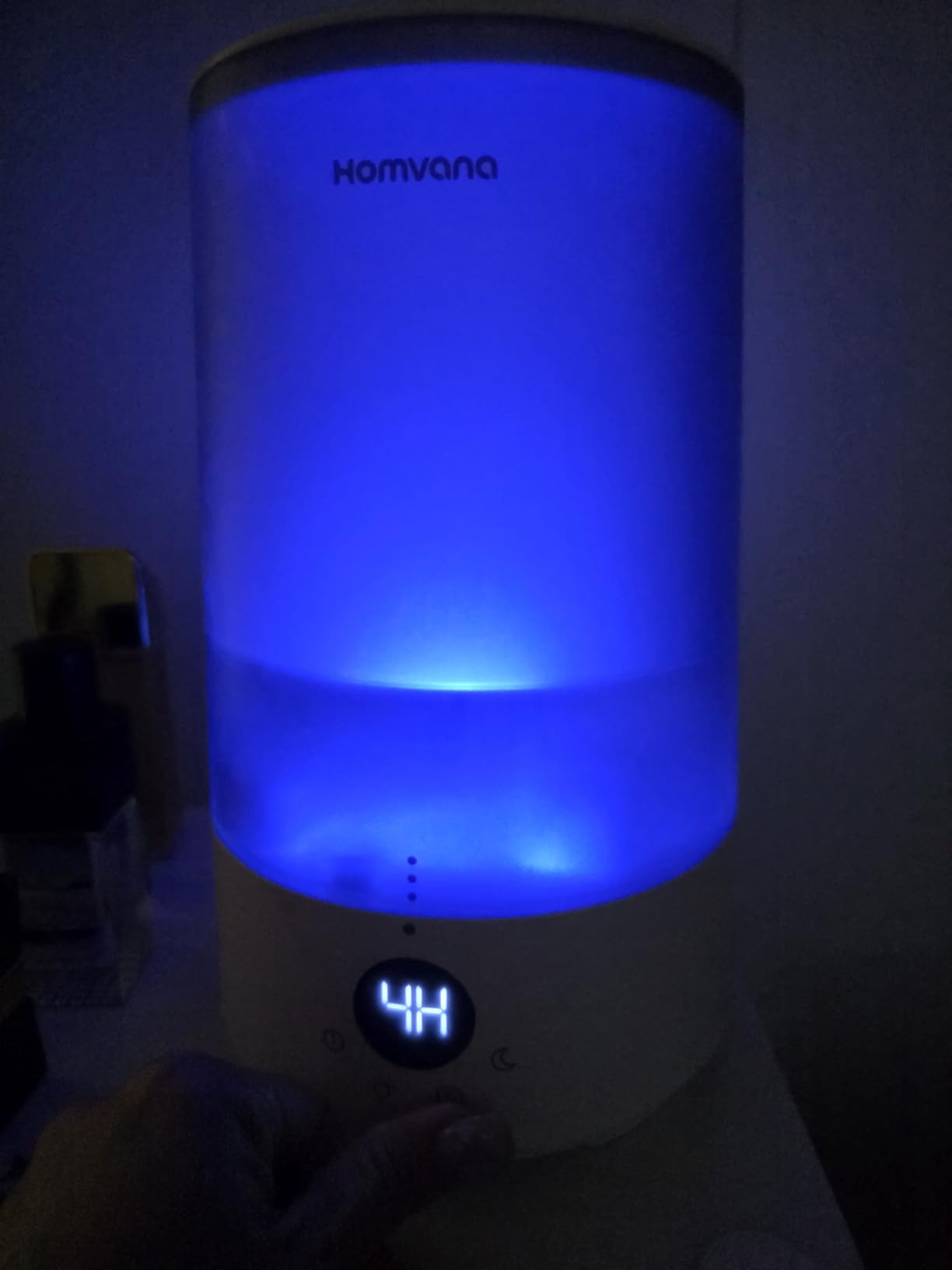 Homvana 3.6L Top-Fill Cool Mist Humidifiers for Bedroom, Large Room(Grey) | 23dB Quiet, Easy-to-Clean 2-in-1 Baby Humidifier & Oil Diffuser for Congestion Relief, Last for 4 Night (Grey) customer photo 1