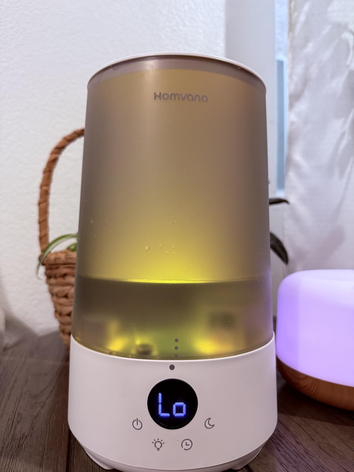 Homvana 3.6L Top-Fill Cool Mist Humidifiers for Bedroom, Large Room(Grey) | 23dB Quiet, Easy-to-Clean 2-in-1 Baby Humidifier & Oil Diffuser for Congestion Relief, Last for 4 Night (Grey) customer photo 2