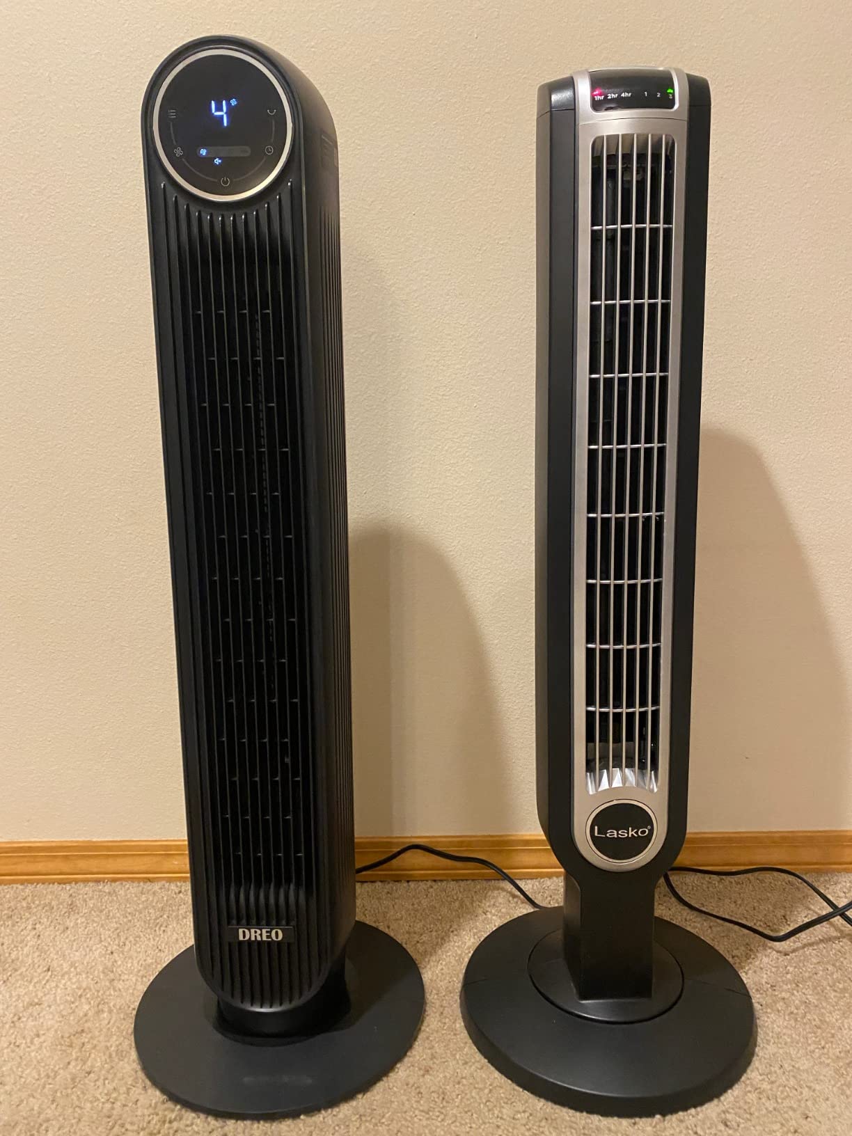 DREO Tower Fan for Bedroom, 28ft/s Velocity, Ultra Quiet Fan, 8 Speeds | 2026 Upgraded DC Motor, 90° Oscillating, 4 Modes Standing Fan, Bladeless Fan for Indoors, Floor Fans with Remote, Black customer photo 2