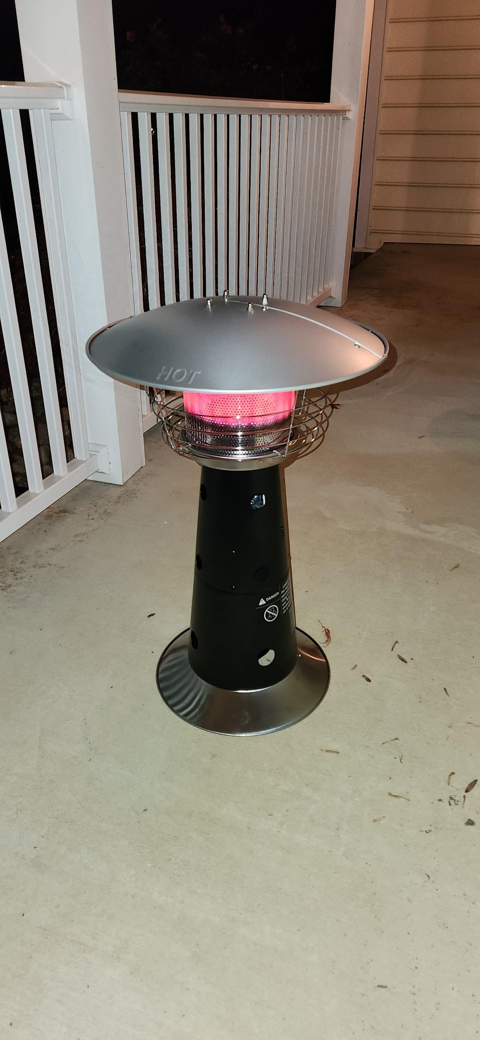 Cuisinart Portable Tabletop Patio Heater, 11,000 BTU Outdoor Propane Heater with Safety Tilt Switch and Adjustable Heat, Burner Screen Guard, 30 sq. Foot Heat Range, Black customer photo 1