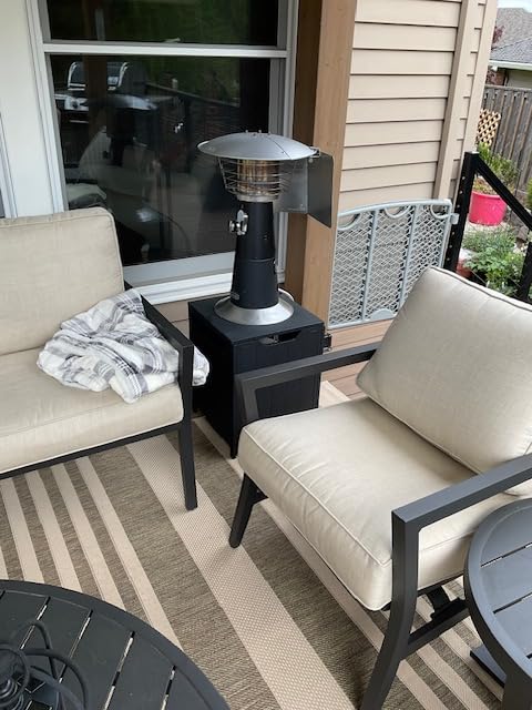 Cuisinart Portable Tabletop Patio Heater, 11,000 BTU Outdoor Propane Heater with Safety Tilt Switch and Adjustable Heat, Burner Screen Guard, 30 sq. Foot Heat Range, Black customer photo 2