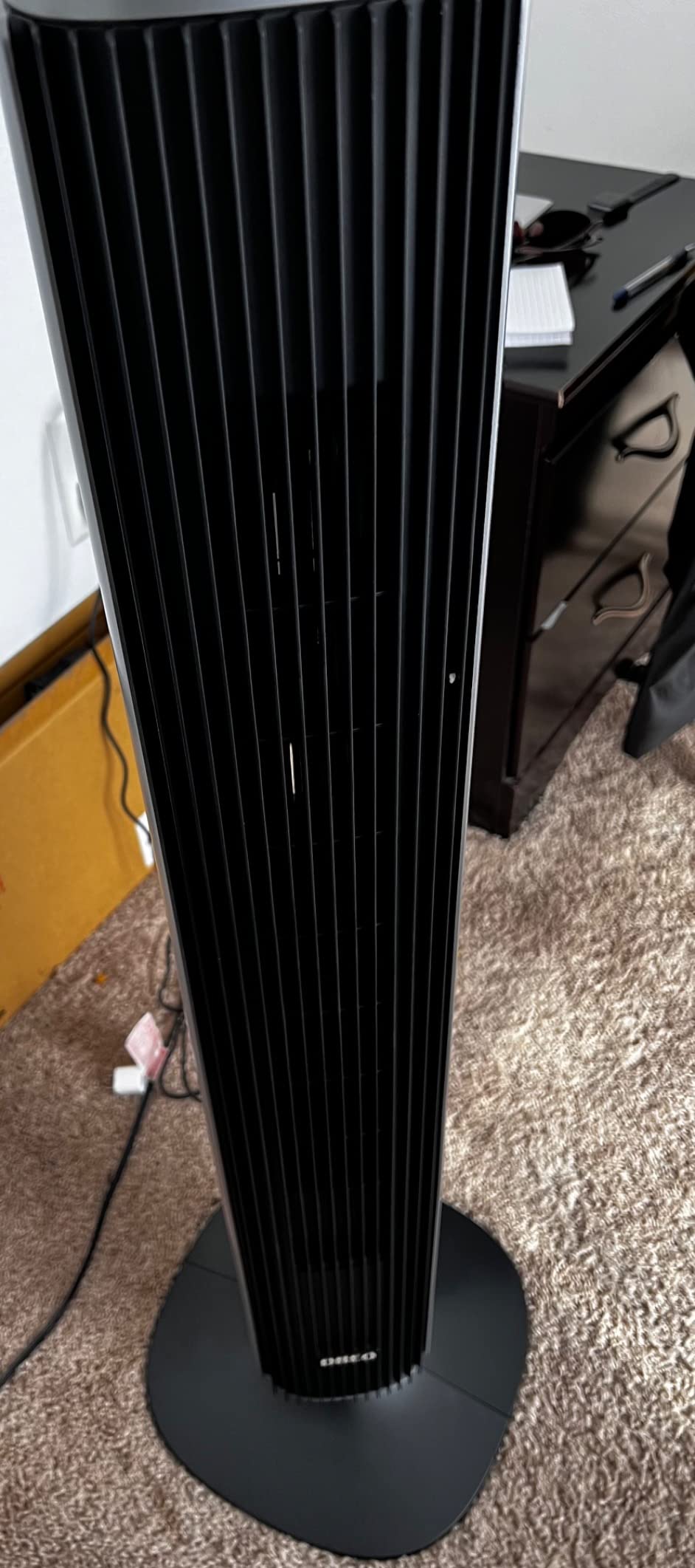 DREO Smart 42'' Tower Fan for Bedroom, 12 Speeds, 20dB Quiet Standing Fan | 40ft Far Airflow, 28 ft/s Cooling Airflow, 12 Speeds, 4 Modes, 90° Oscillating Fans for Indoors, 12H Timer, DC Motor customer photo 1
