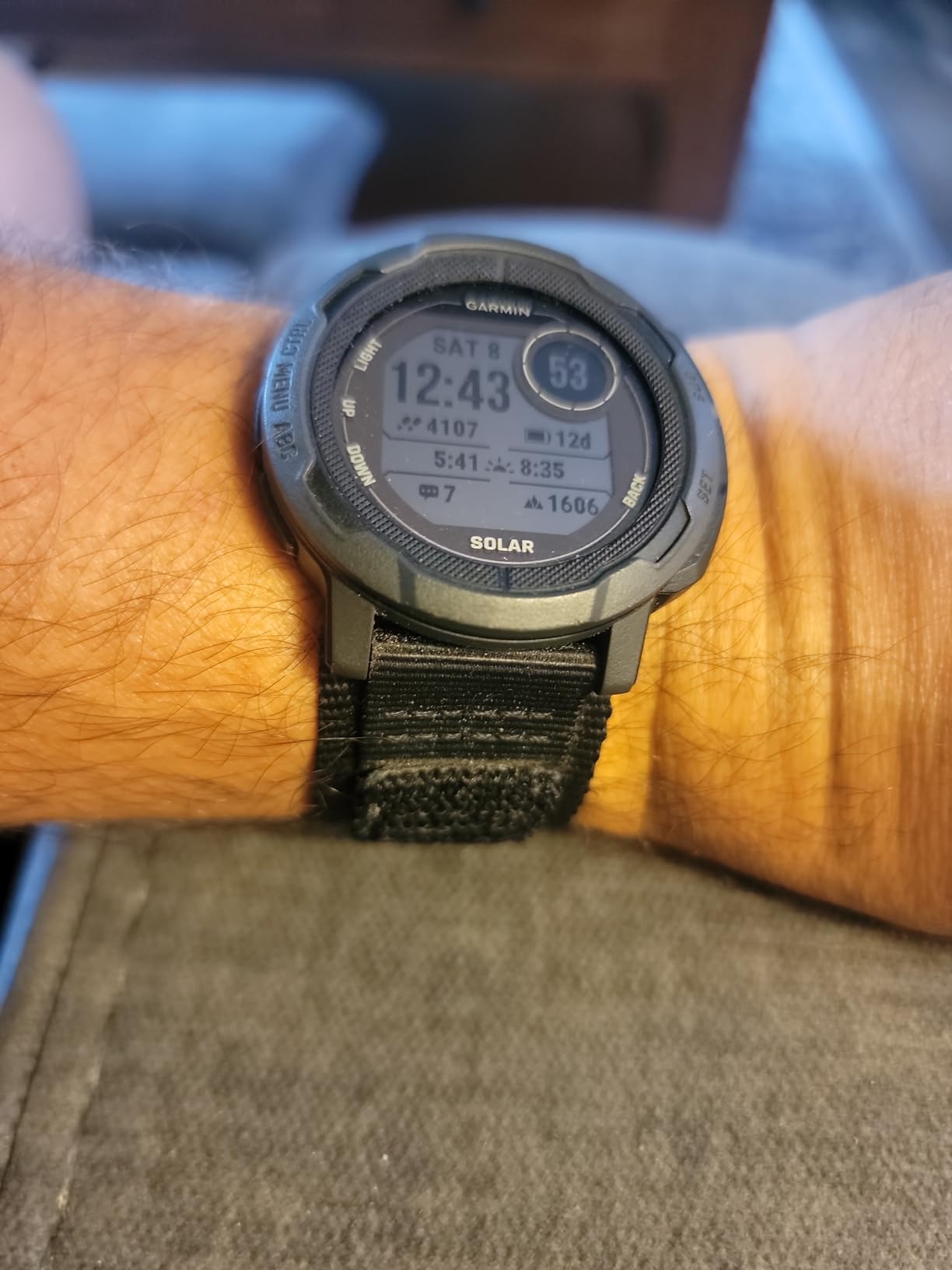 Garmin Instinct 2 Solar, Smaller-Sized Rugged Outdoor Watch with GPS, with Solar Charging Capabilities, Built for All Elements, Multi-GNSS Support, Tracback Routing and More, Graphite customer photo 2