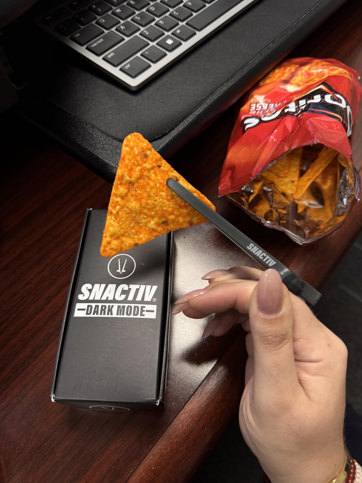 SNACTIV PRO Finger Chopsticks for Gamers - As Seen on Shark Tank! The Official Snacking Tool of the Future - Enjoy Snacks and Chips with Ease - Innovative Gaming Snacking Solution - Snack Chopsticks customer photo 1