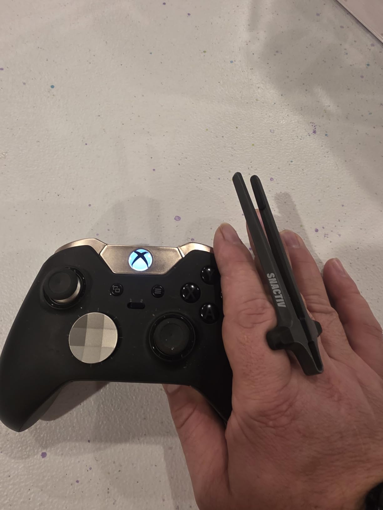 SNACTIV PRO Finger Chopsticks for Gamers - As Seen on Shark Tank! The Official Snacking Tool of the Future - Enjoy Snacks and Chips with Ease - Innovative Gaming Snacking Solution - Snack Chopsticks customer photo 2
