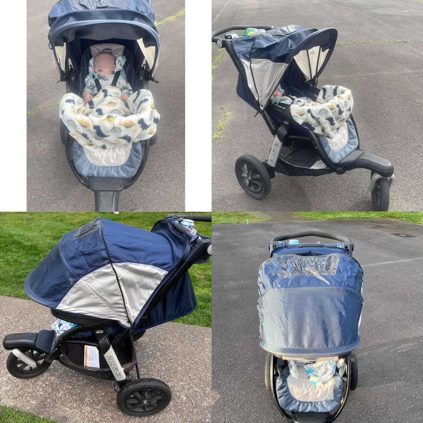 Chicco Activ3 Lightweight Baby Jogging Stroller, All-Terrain 3-Wheel | Eclipse/Grey customer photo 2