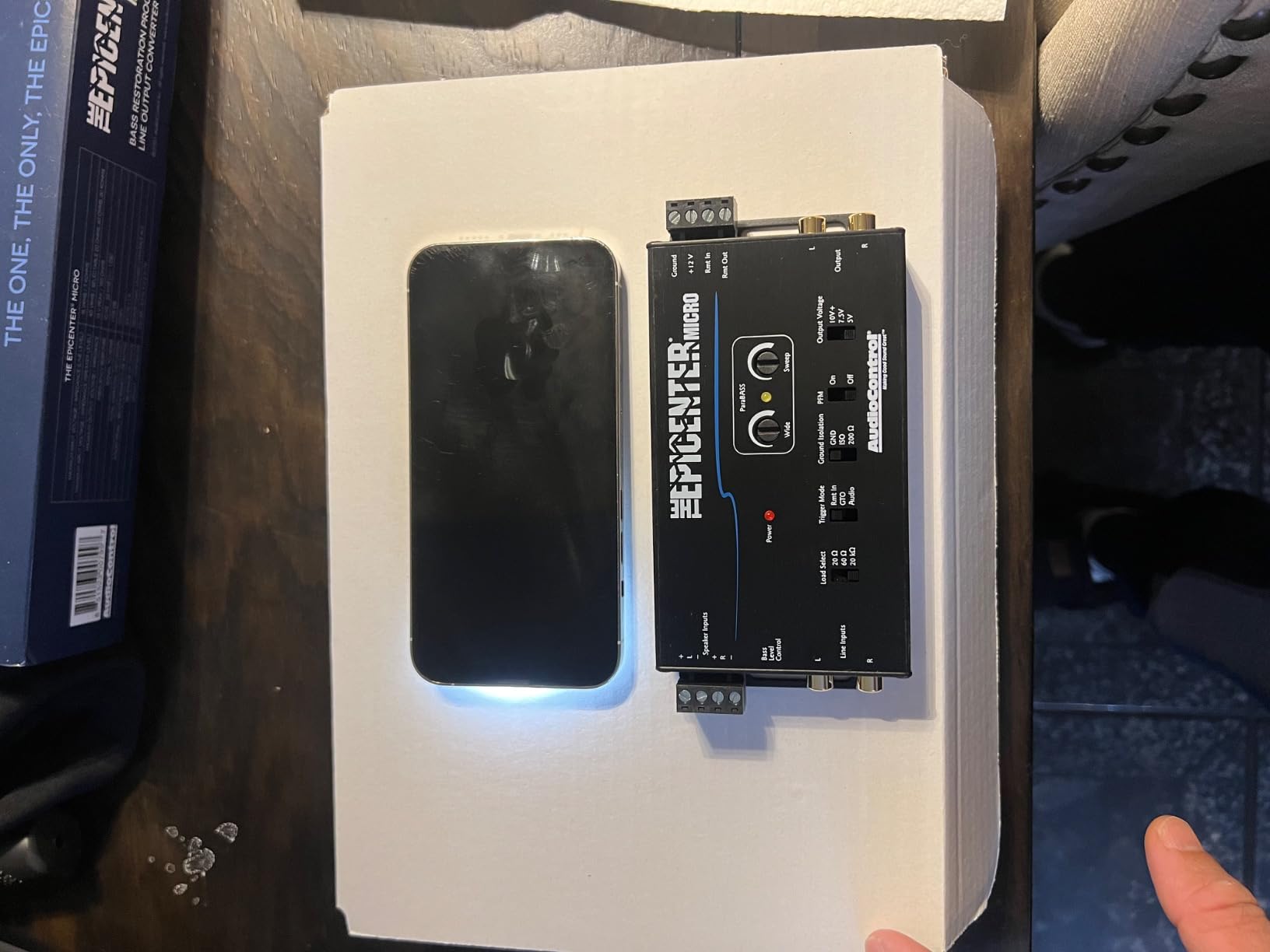 AudioControl The EPICENTER Micro Bass Restoration Processor & Line Output Converter, Compact Car Audio Bass Booster Enhancer, Line Level & Speaker Level Inputs, Includes Dash Mount Remote Control Knob customer photo 2