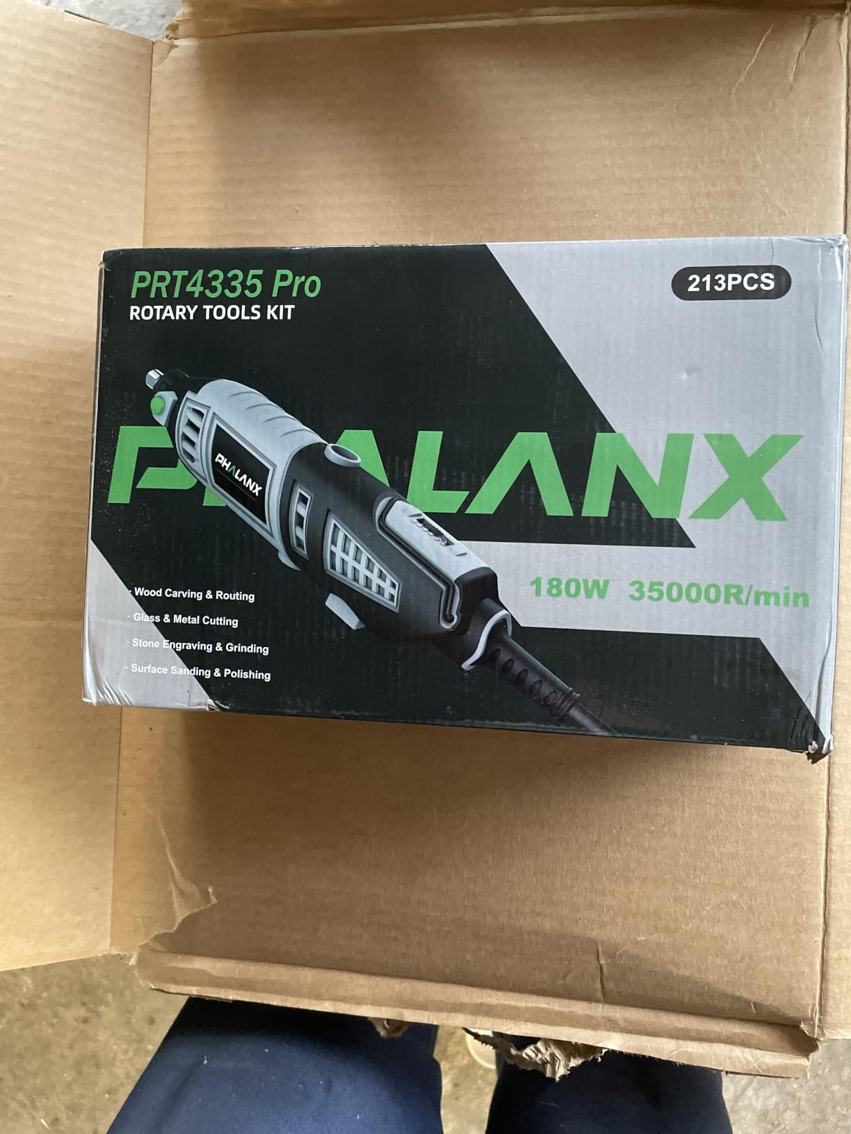 180W Rotary Tool Kit, 1.5-Amp PHALANX 6 Variable Speed with Flex Shaft, 8000-32000RPM Multi-Tool & 139pcs Accessories Kit, Power Multiuse Set Prefect for Crafting Projects and DIY Creations customer photo 1