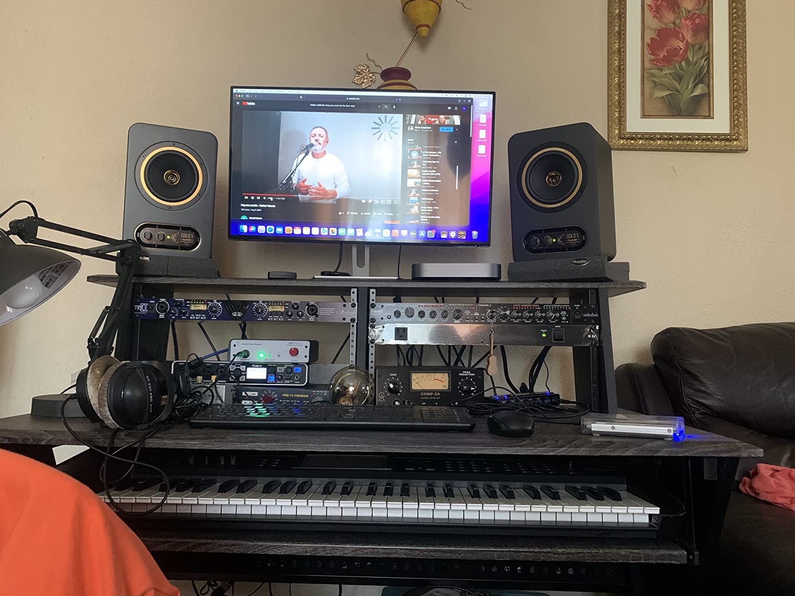 Acme Furniture Rectangular Music Desk Table with Earphone Rack customer photo 2