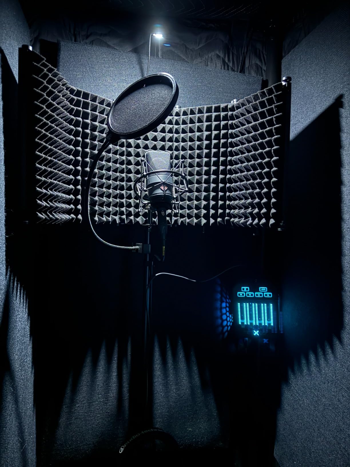 XL Ultimate Portable Vocal Booth for Recording & Voice Over, Reduces Echo | 2x the sound absorbing material and interior space of the Standard-size Booth. For producers who demand the best of the best. customer photo 1
