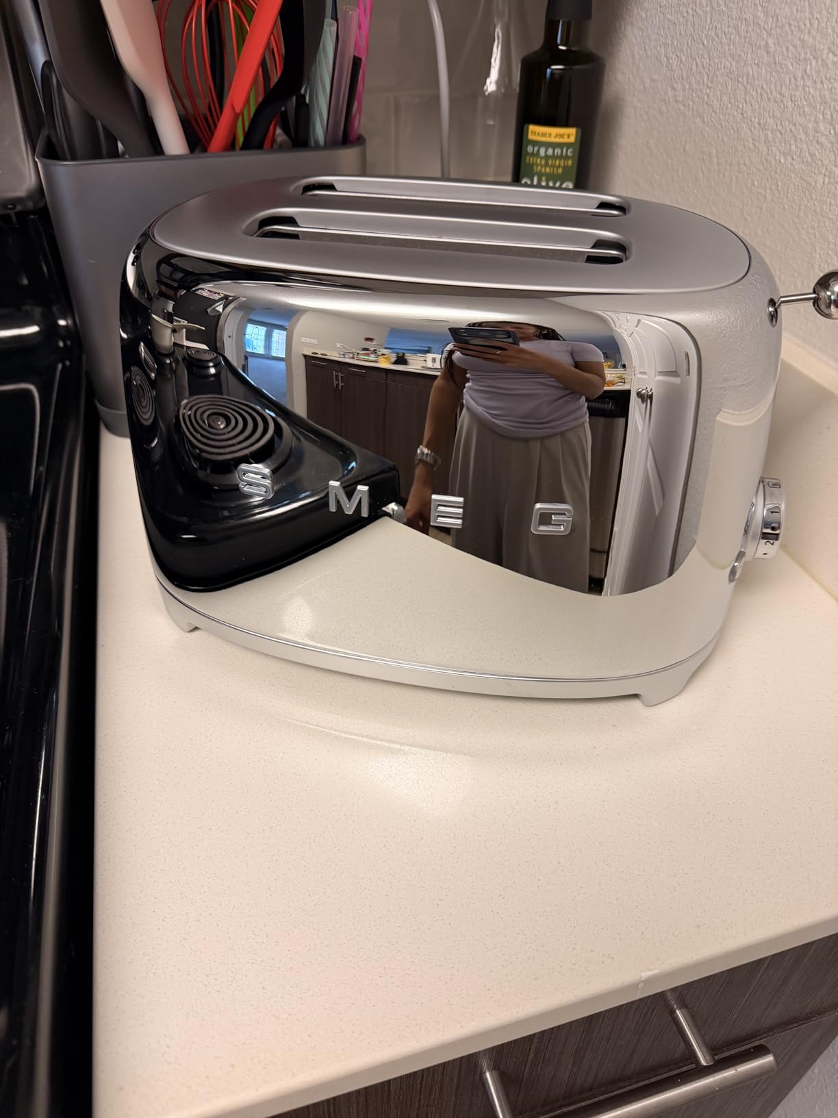 SMEG TSF01 2-Slice Toaster, 50's Retro Style, Slate Grey customer photo 2