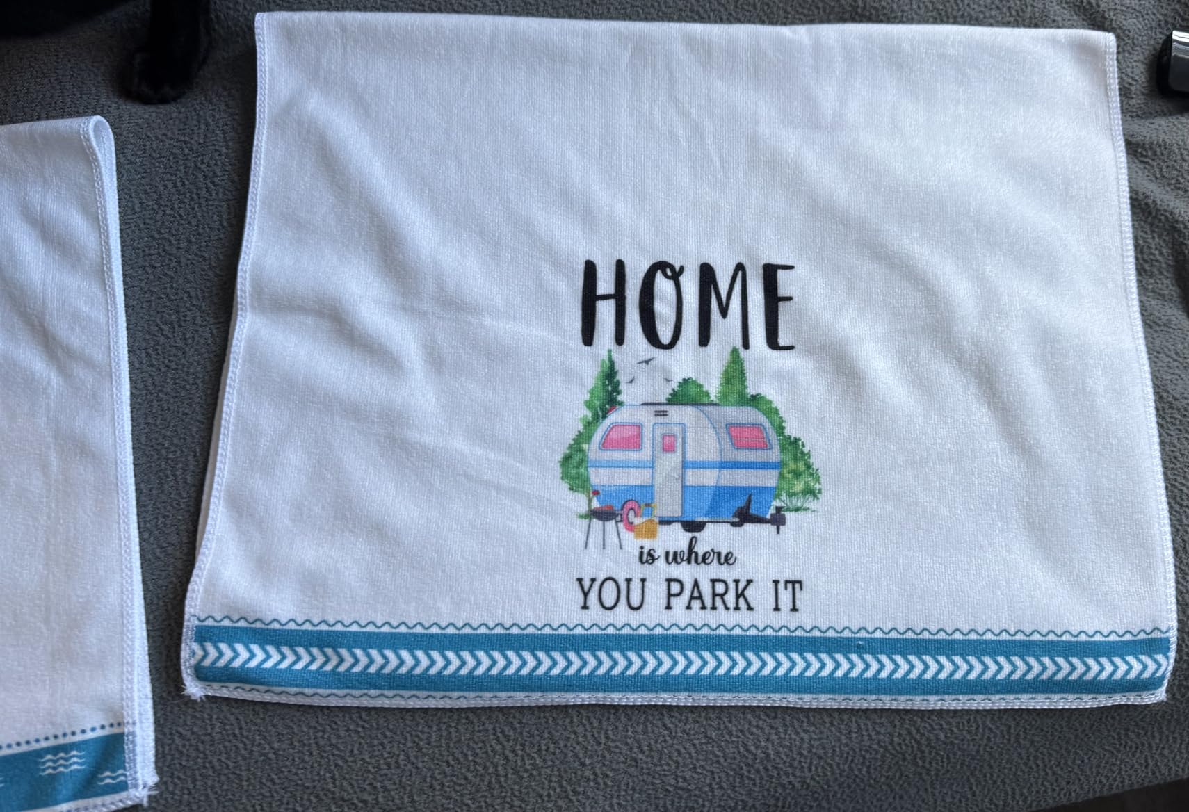 CHENGU 4 Pcs Camping Dish Towel Pot Holder Oven Mitt Gifts Camping Must Have Accessories Essential Making Memories One Campsite at a Time RV Kitchen Towel Absorbent Soft Hand Dishcloth customer photo 1