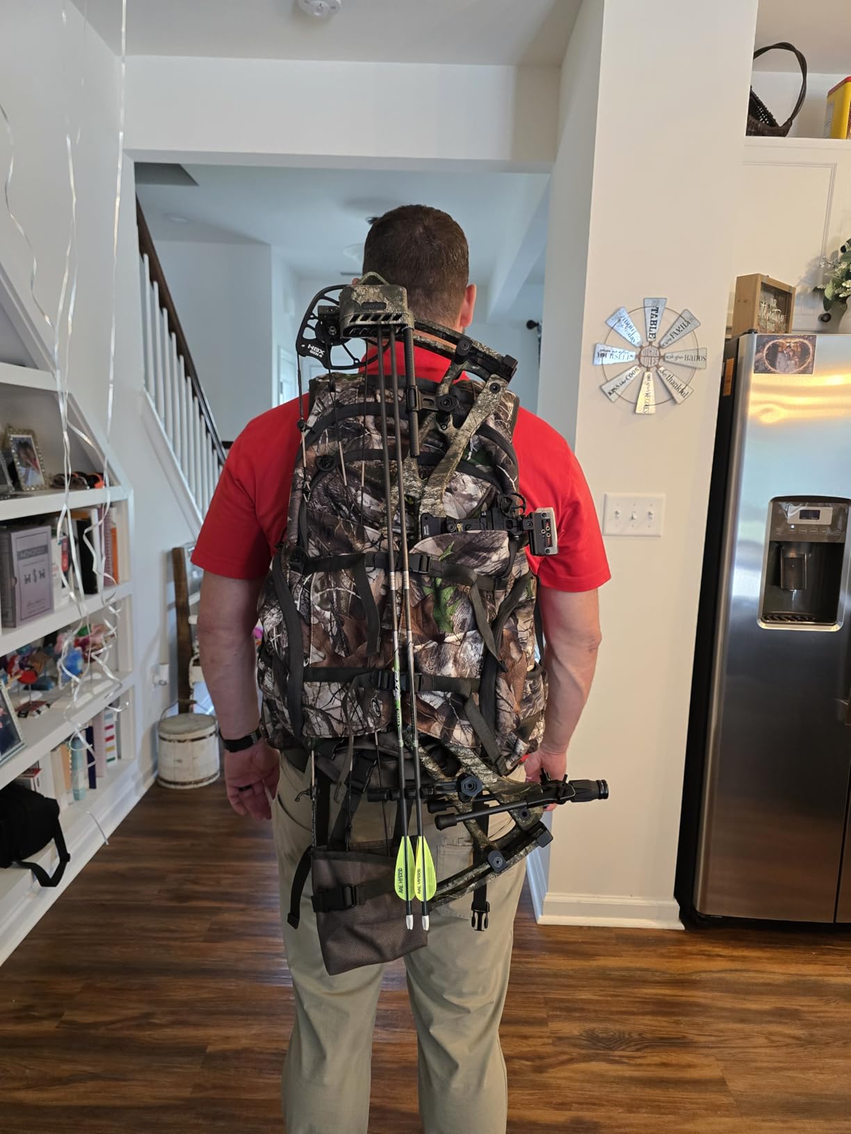 TIDEWE 40L Camo Backpack for Men, Waterproof Hiking Daypack with Rain Cover | Quiet Fabric, Multi-Pocket Organization, Breathable Back Panel, Hydration Compatible, Padded Shoulder Straps, Next Camo G2 customer photo 2