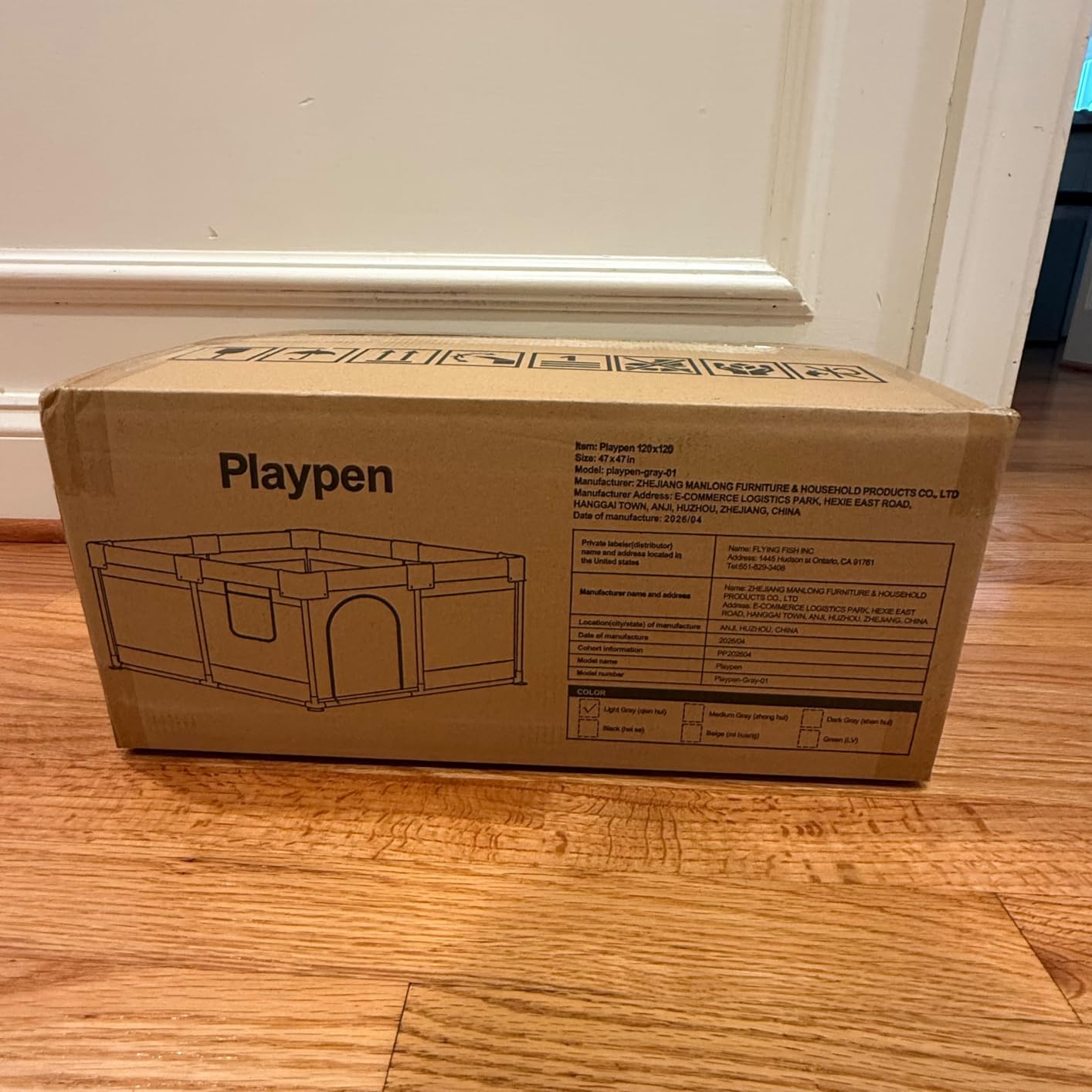 Fodoss Baby Playpen, 47x47in Playpen for Babies and Toddlers with Door customer photo 2