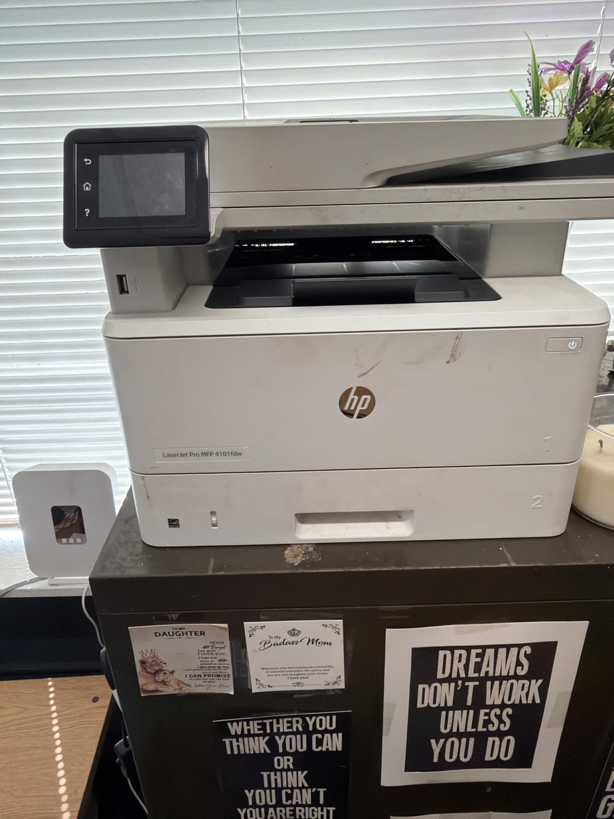 HP LaserJet Pro MFP 4101fdw Wireless Black & White All-in-One Laser Printer, Scanner, Copier, Fax, 42 ppm customer photo 1