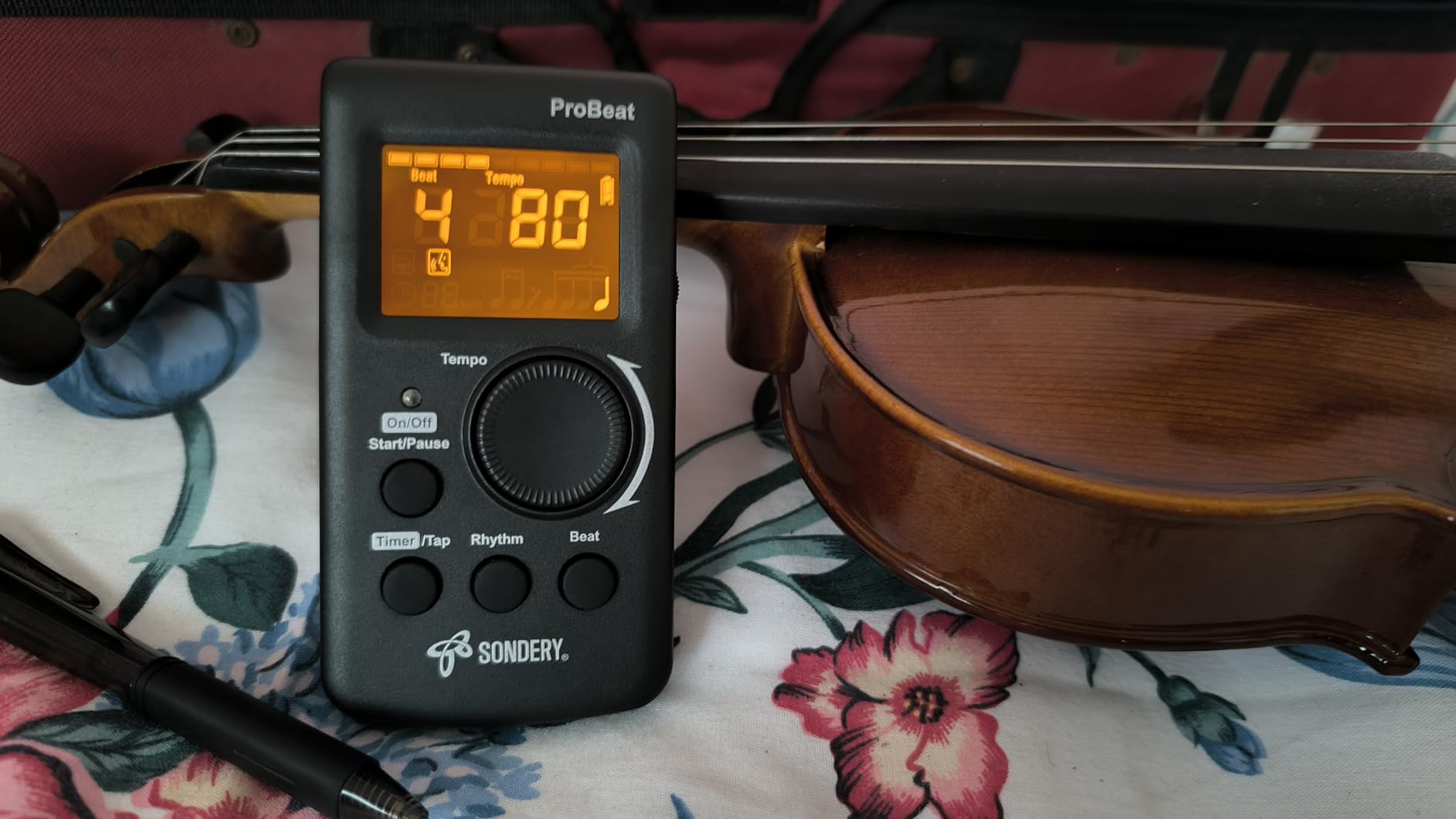Sondery Digital Metronome Rechargeable Vocal Counting for Piano Guitar Drum | Timer Function, Large Display, Easy to Use, English Vocal Counting, Compatible with All Instruments customer photo 2
