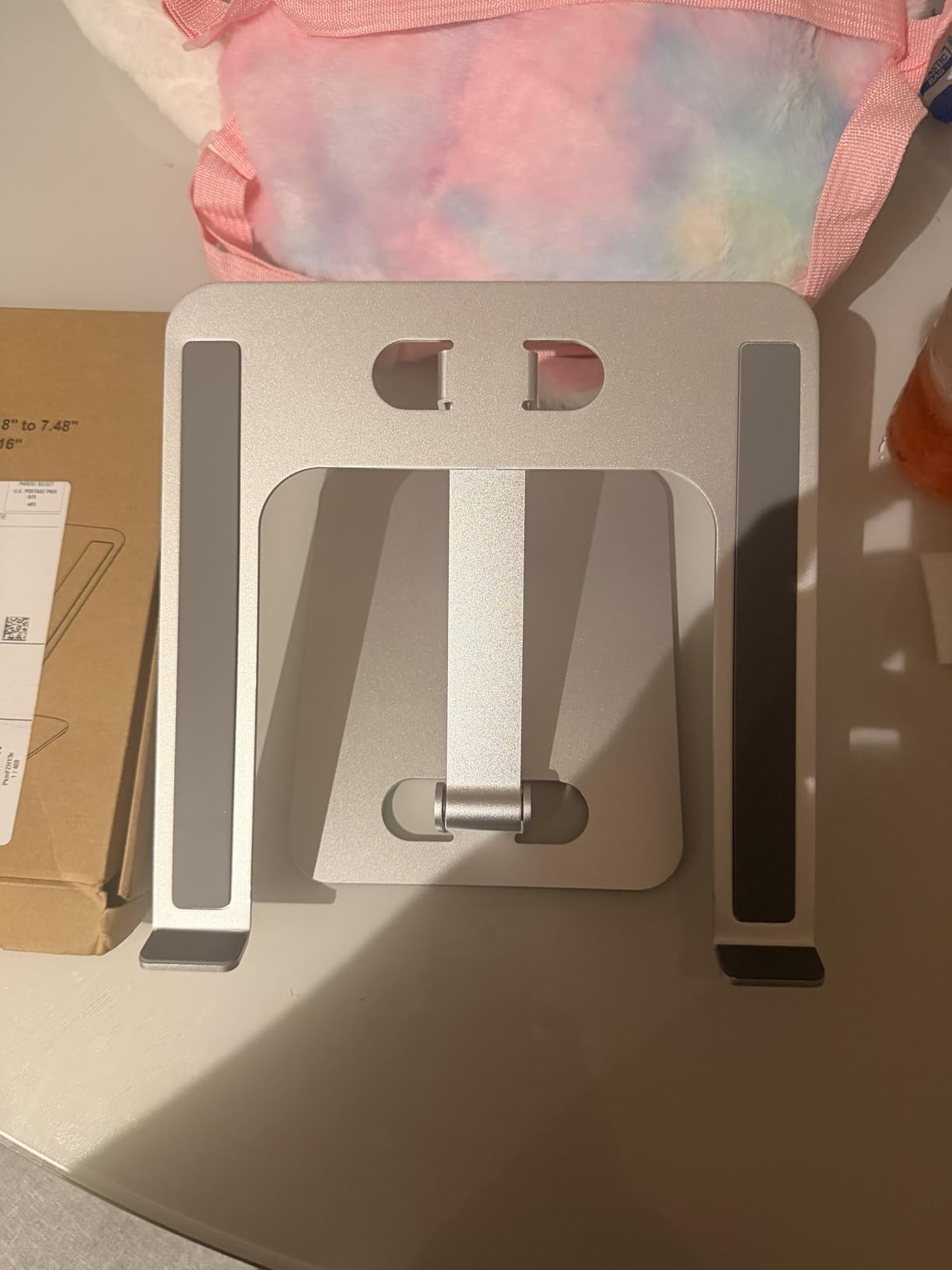 RIWUCT Aluminum Alloy Laptop Stand for Desk, Foldable Laptop Riser Holder | Height Adjustable, Ergonomic Portable Computer Stand for Laptop, Compatible with MacBook Pro Air/HP/Dell 10-16