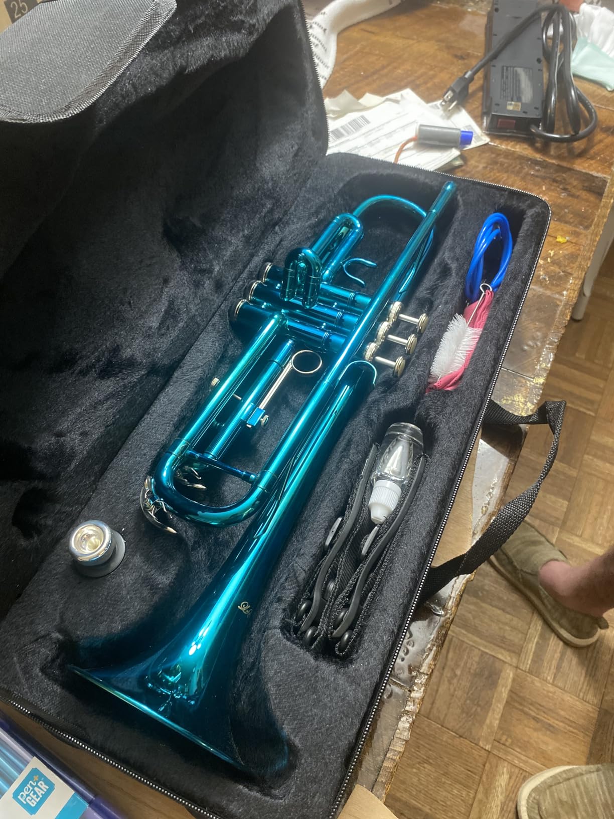 LeSage Bb Standard Trumpet Set for Beginner, Brass Student Trumpet Red | Include Carrying Case, Care Kit, Valve Oil, Cloth, 7C Mouthpiece & Gloves customer photo 1