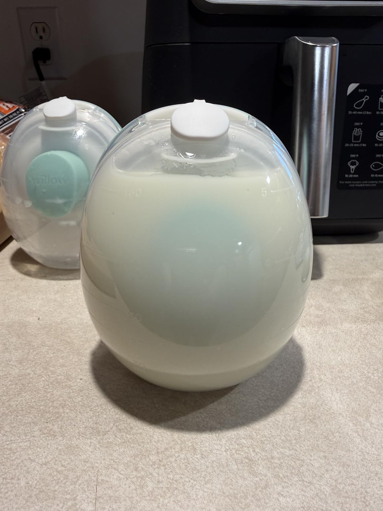 Willow Go Wearable Breast Pump, Hands Free Double Electric Breast Pump, Wireless In-Bra Design with 15 level Hospital Grade Suction, includes 24mm & 21mm Flanges & 5oz Reusable Containers, App enabled customer photo 1
