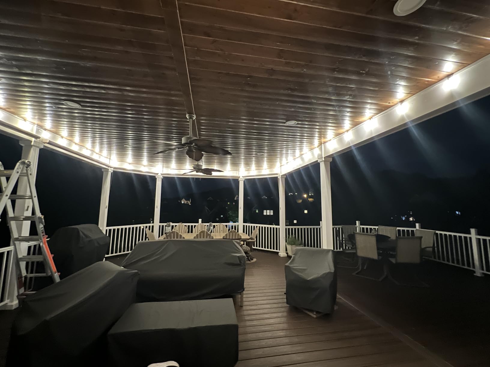 Brightever LED Outdoor String Lights 100FT Patio Lights with 52 Shatterproof ST38 Vintage Edison Bulbs, Outside Hanging Light Waterproof for Porch, Deck, Garden, Backyard, Balcony, 2700K Dimmable customer photo 2